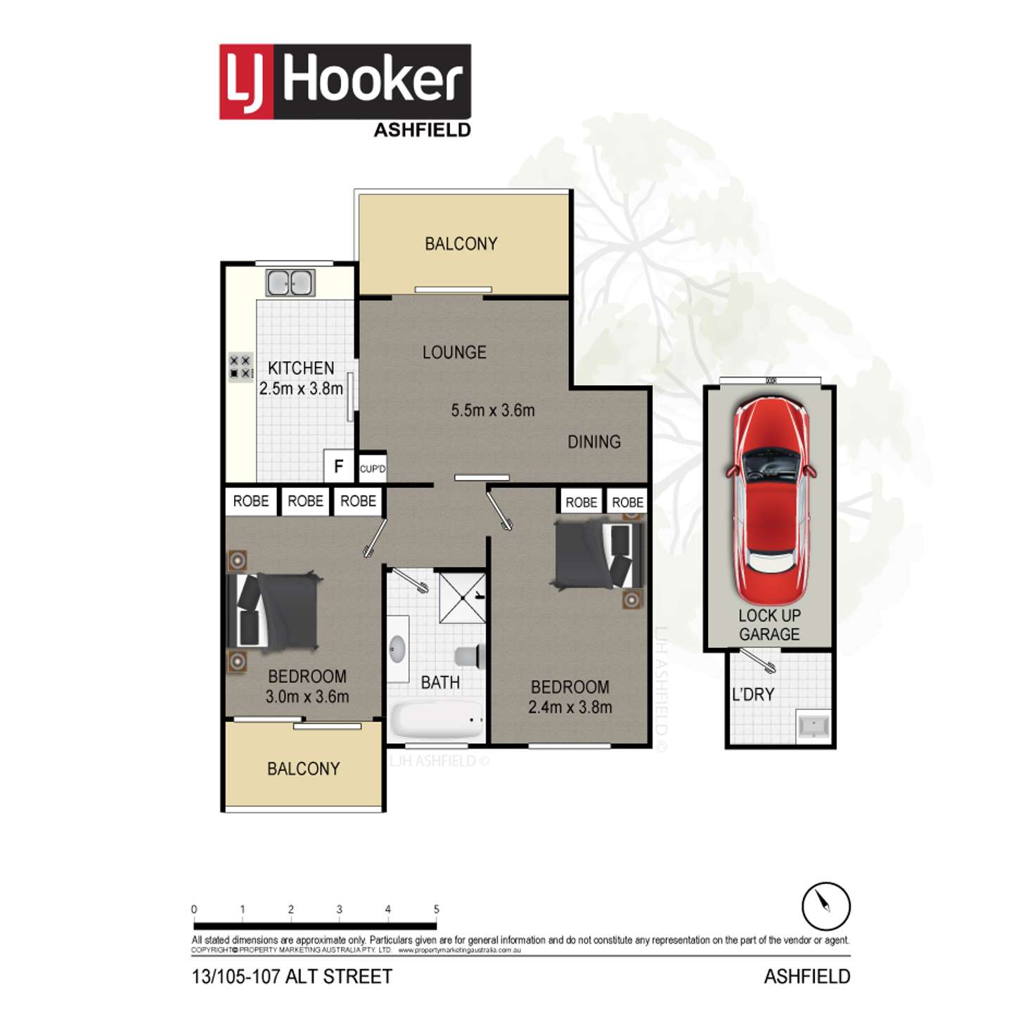 Floorplan of Homely unit listing, 13/105-107 Alt Street, Ashfield NSW 2131