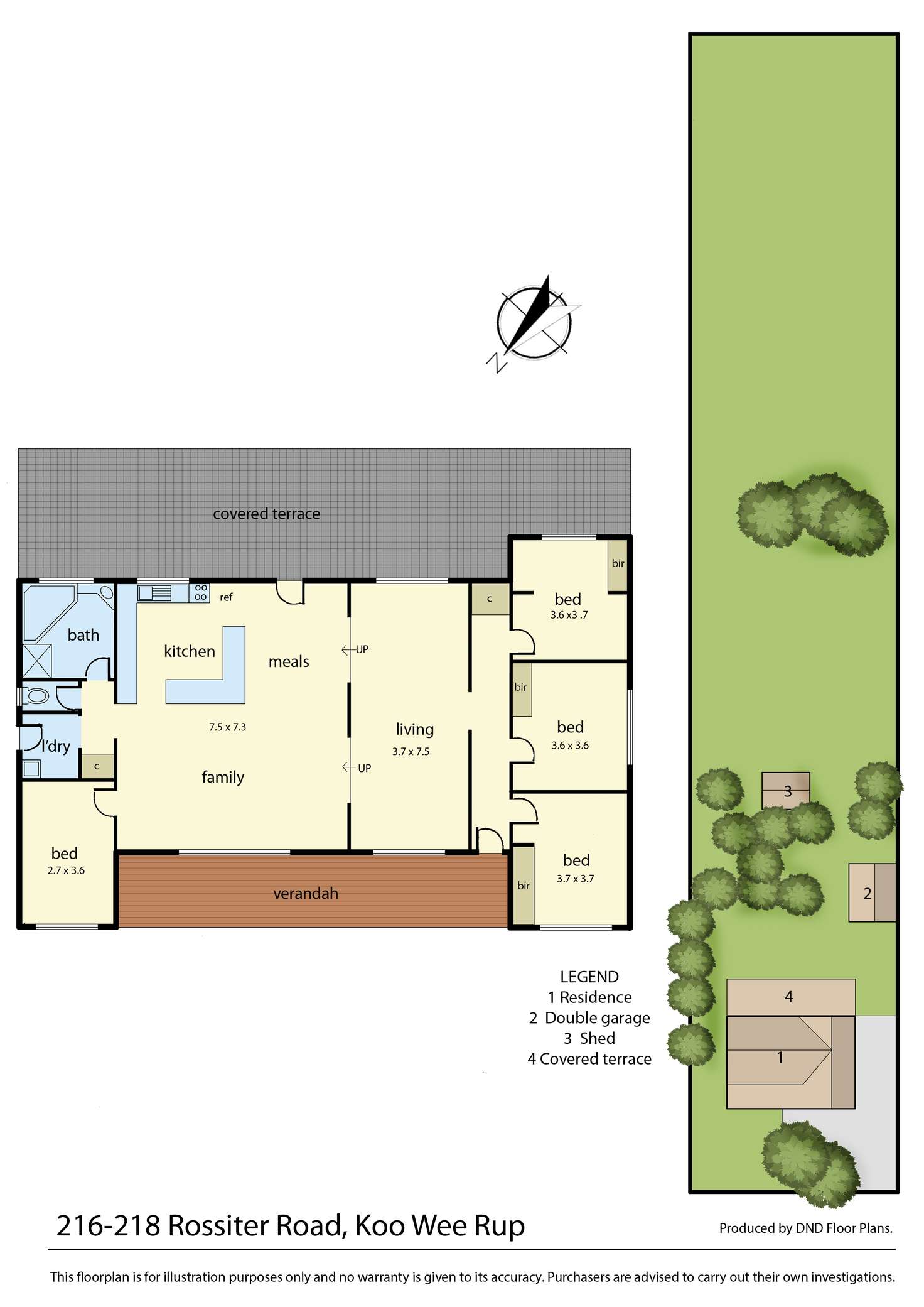 Floorplan of Homely house listing, 216-218 Rossiter Road, Koo Wee Rup VIC 3981