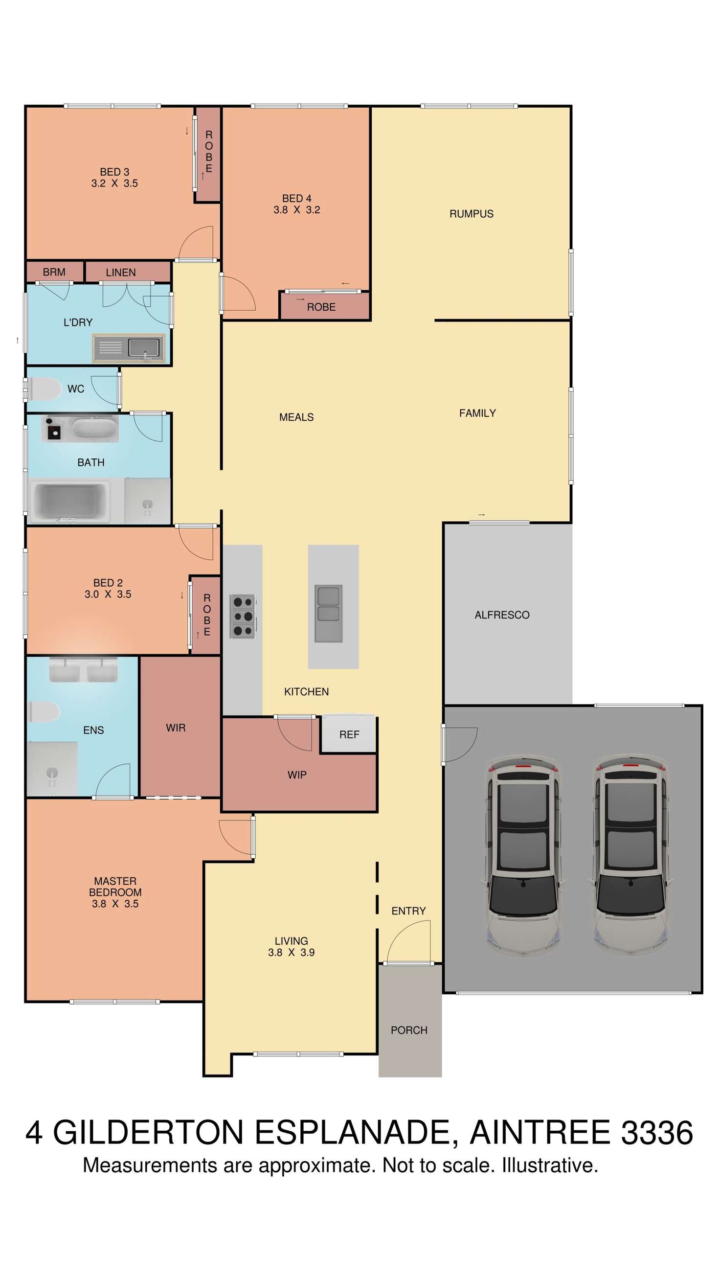 Floorplan of Homely house listing, 4 Gilderton Esplanade, Aintree VIC 3336