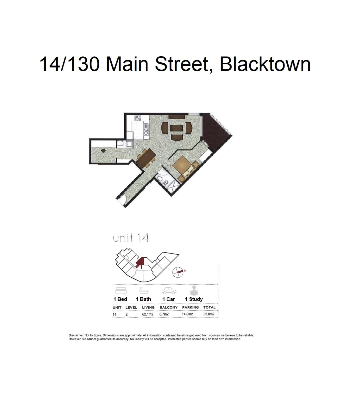 Floorplan of Homely apartment listing, 14/130 Main Street, Blacktown NSW 2148