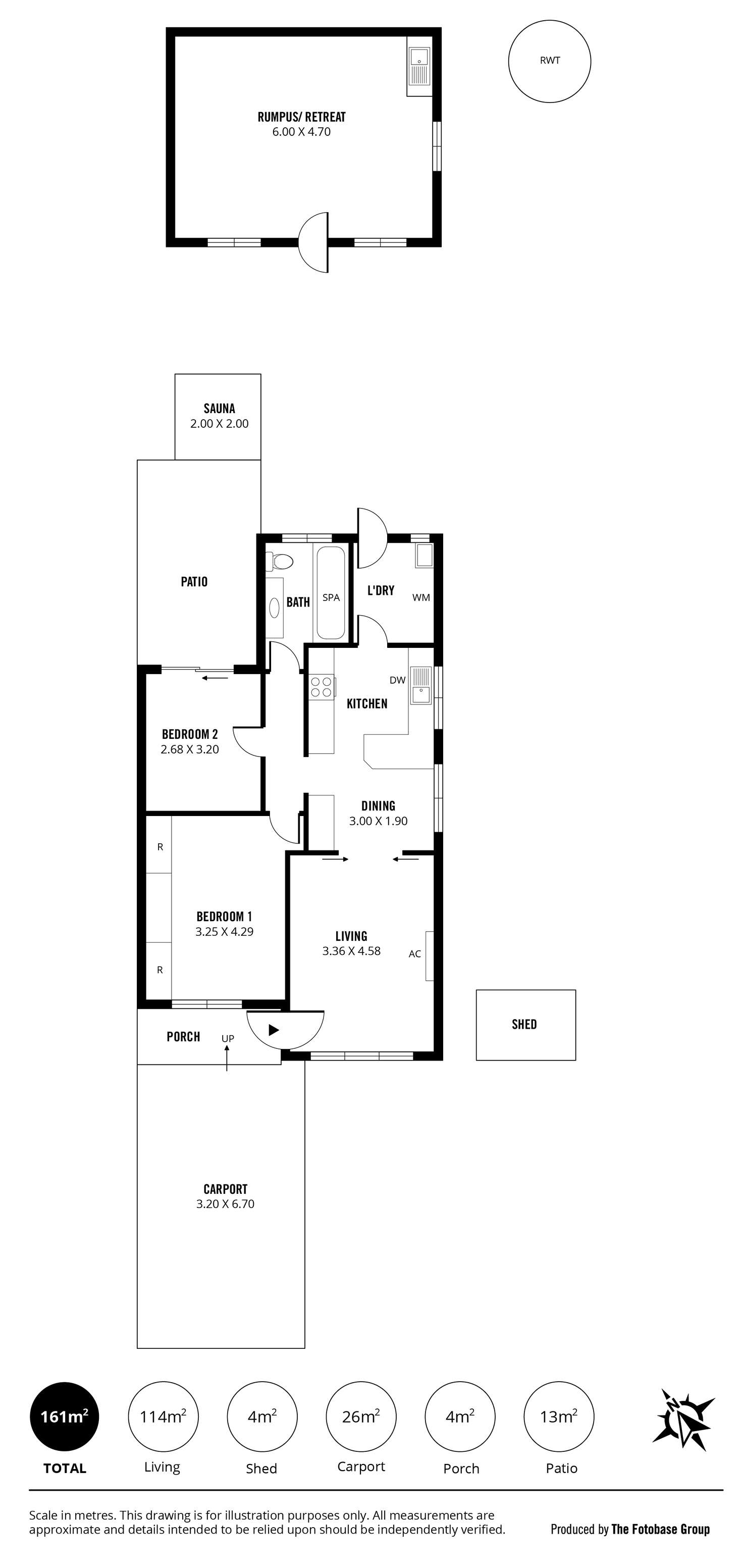 Floorplan of Homely unit listing, 1/5 Sunnyview Crescent, Ridgehaven SA 5097