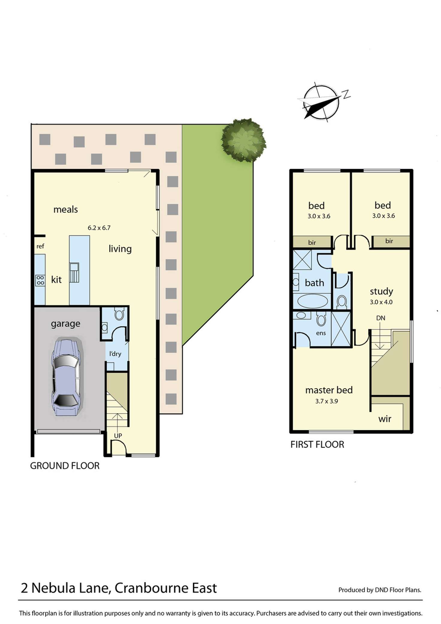Floorplan of Homely townhouse listing, 2 Nebula Lane, Cranbourne East VIC 3977