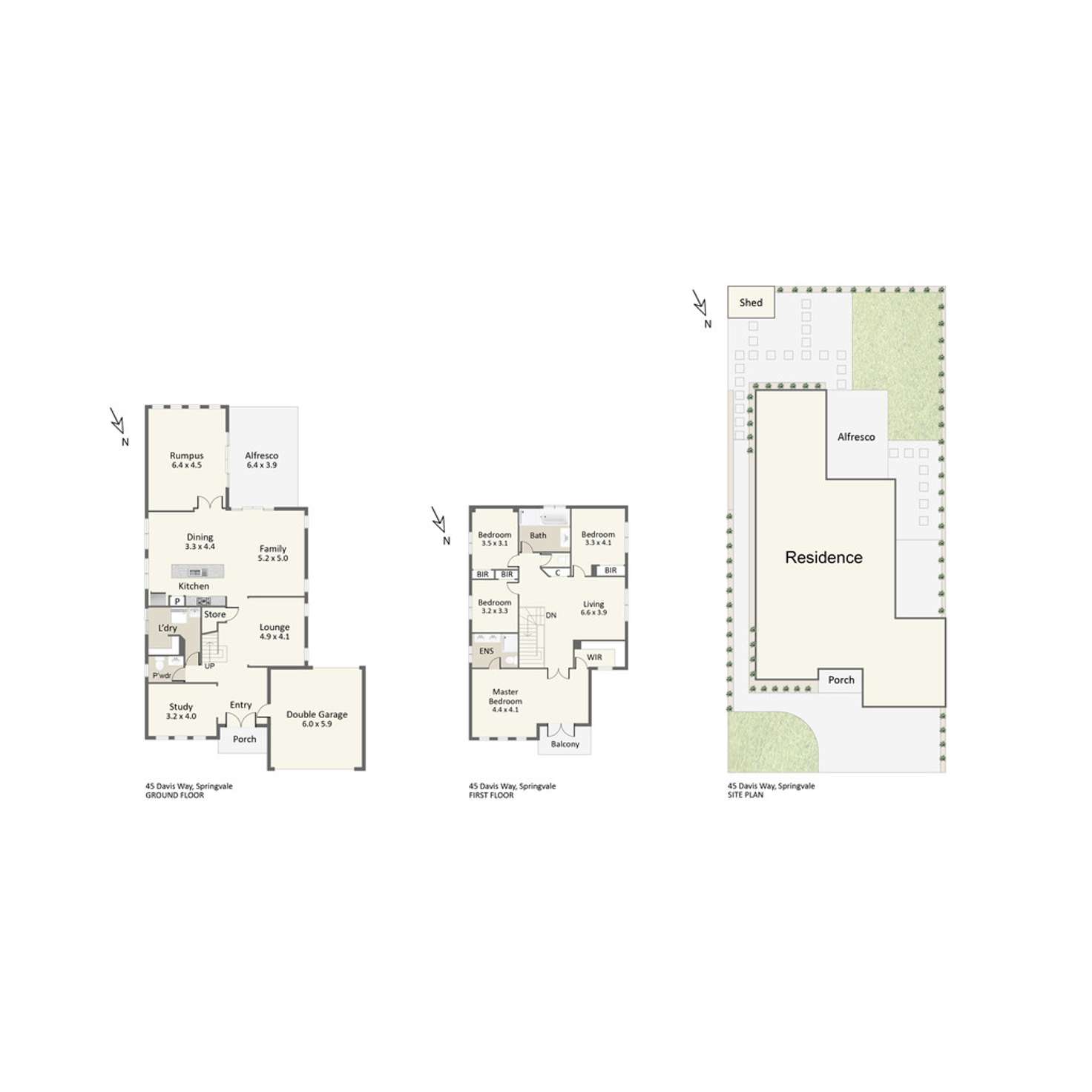 Floorplan of Homely house listing, 45 Davis Way, Springvale VIC 3171