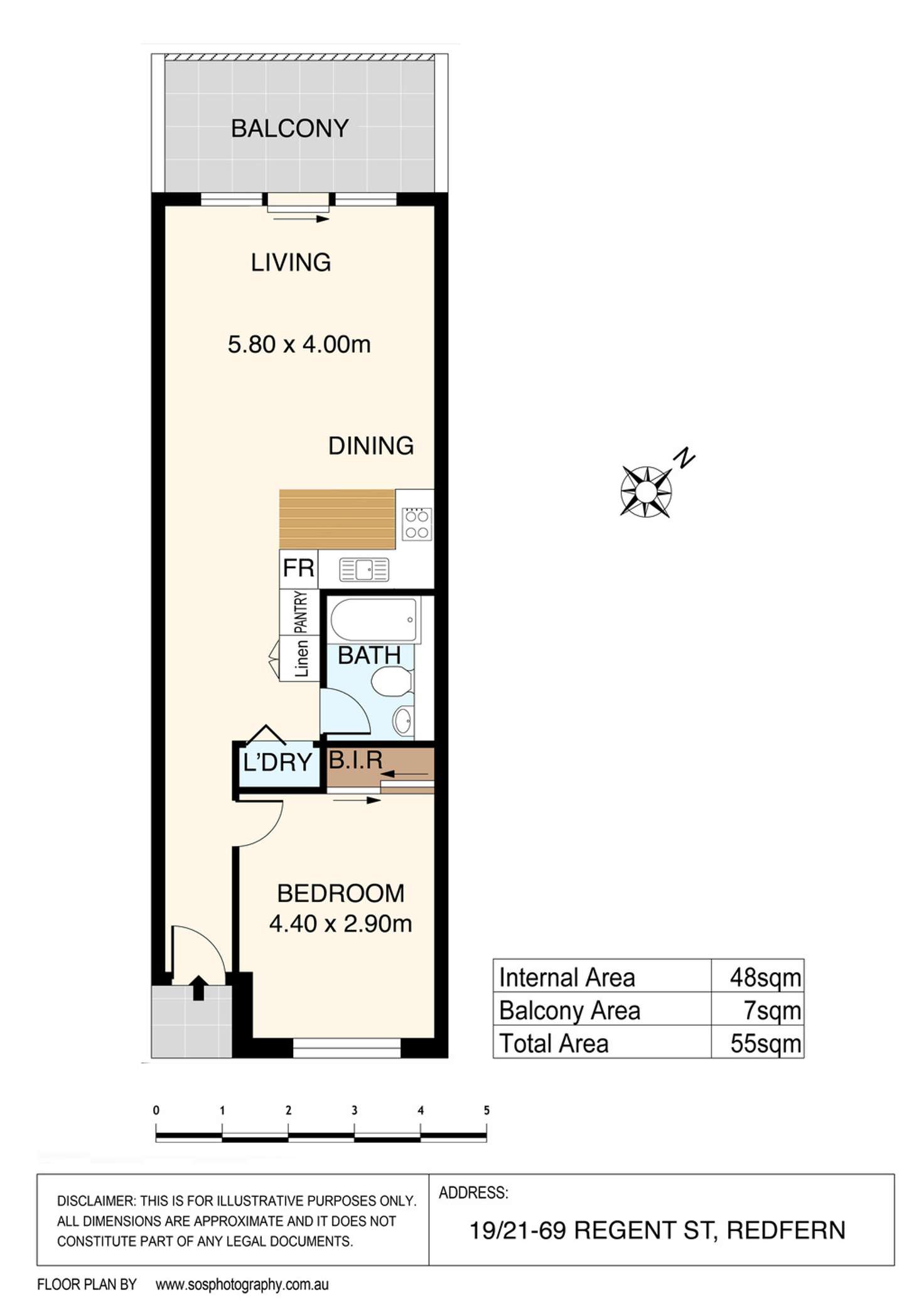 Floorplan of Homely apartment listing, 19/21-69 Regent Street, Redfern NSW 2016