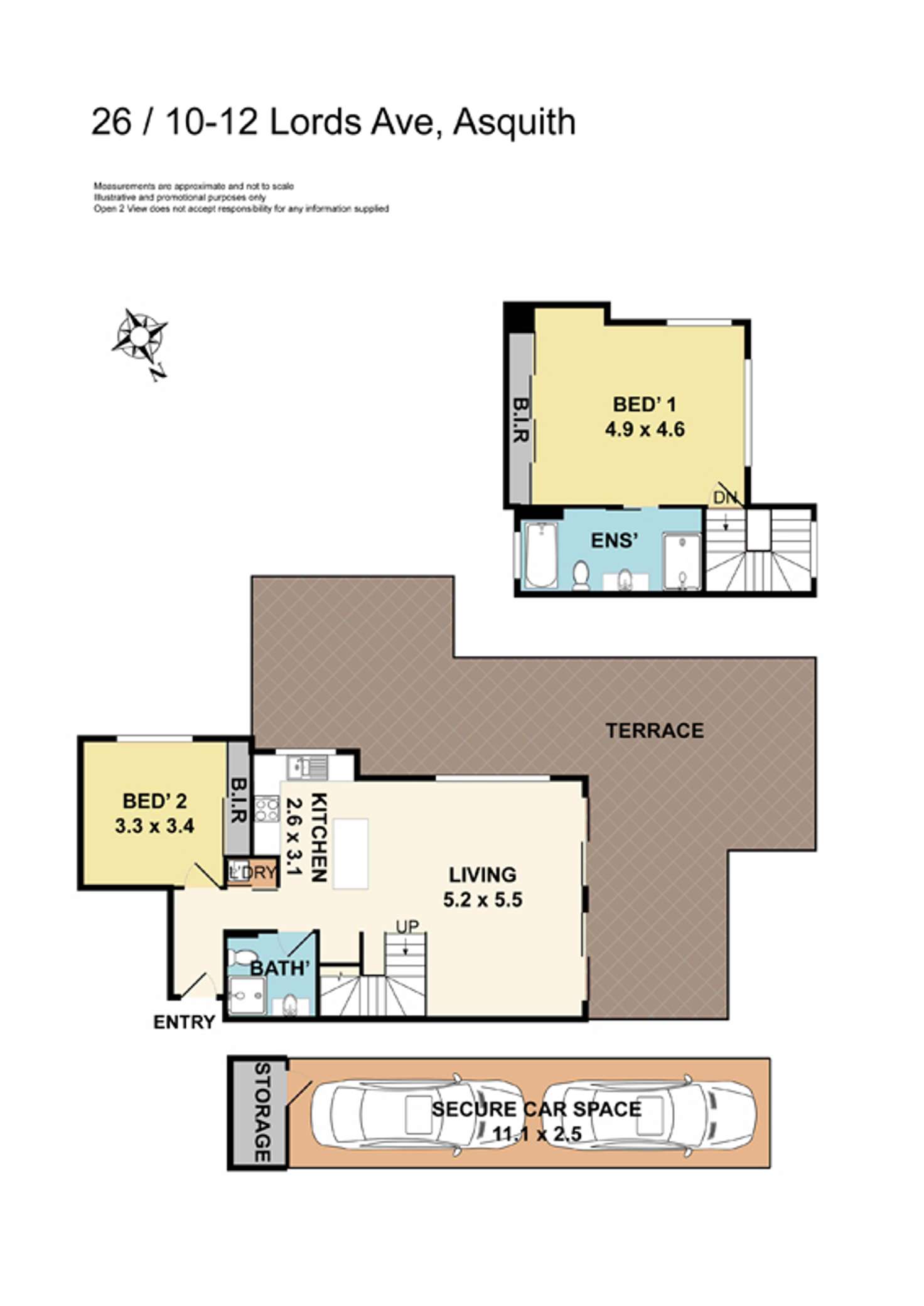 Floorplan of Homely apartment listing, 26/10-12 Lords Avenue, Asquith NSW 2077