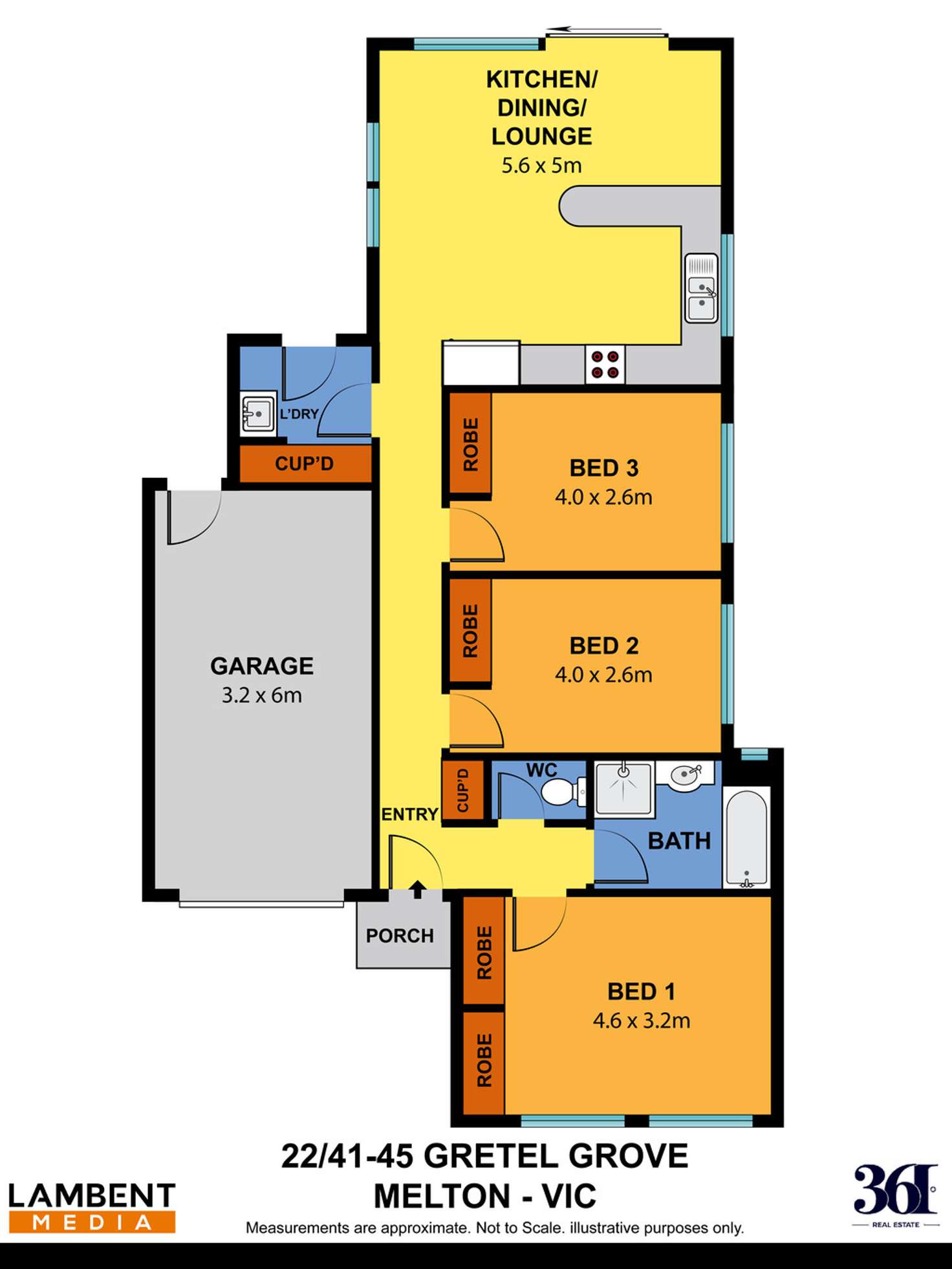Floorplan of Homely house listing, 22/41-45 Gretel. Gr ove, Melton VIC 3337