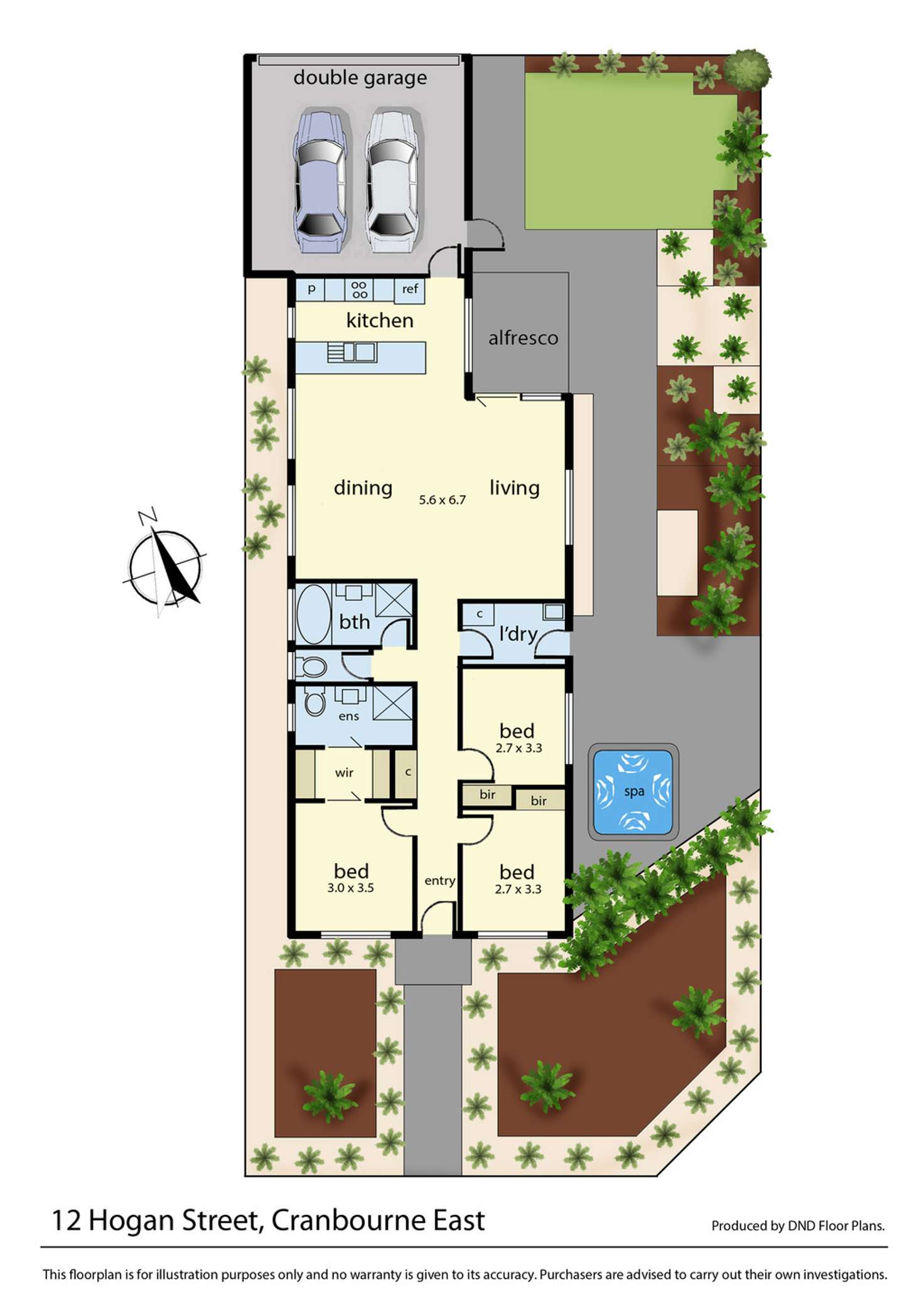 Floorplan of Homely house listing, 12 Hogan Street, Cranbourne East VIC 3977