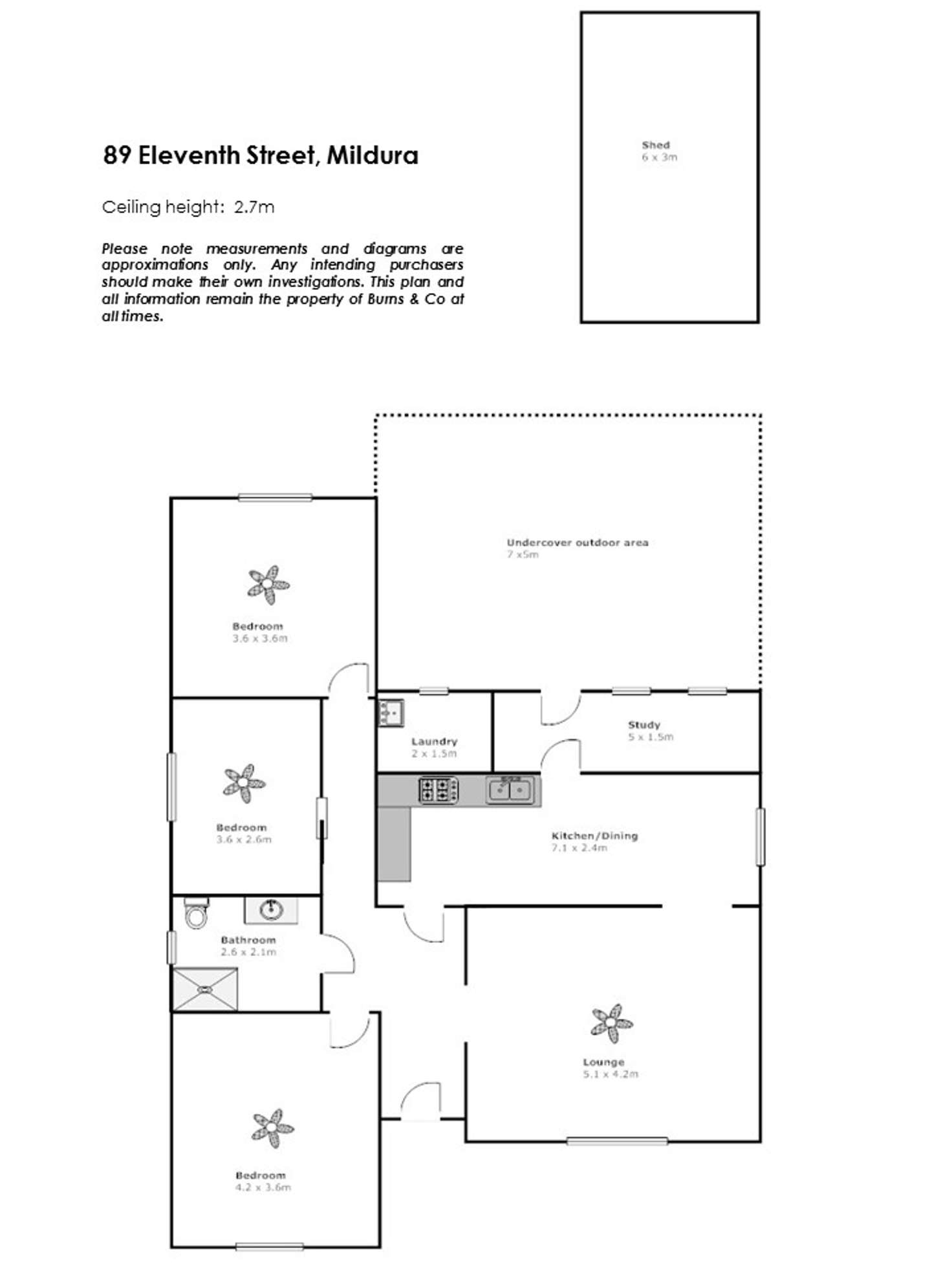 Floorplan of Homely house listing, 89 Eleventh Street, Mildura VIC 3500