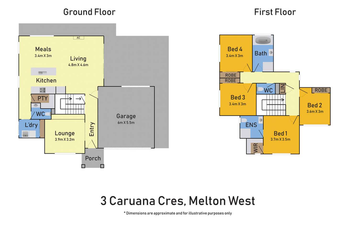 Floorplan of Homely house listing, 3 Caruana Crescent, Melton VIC 3337