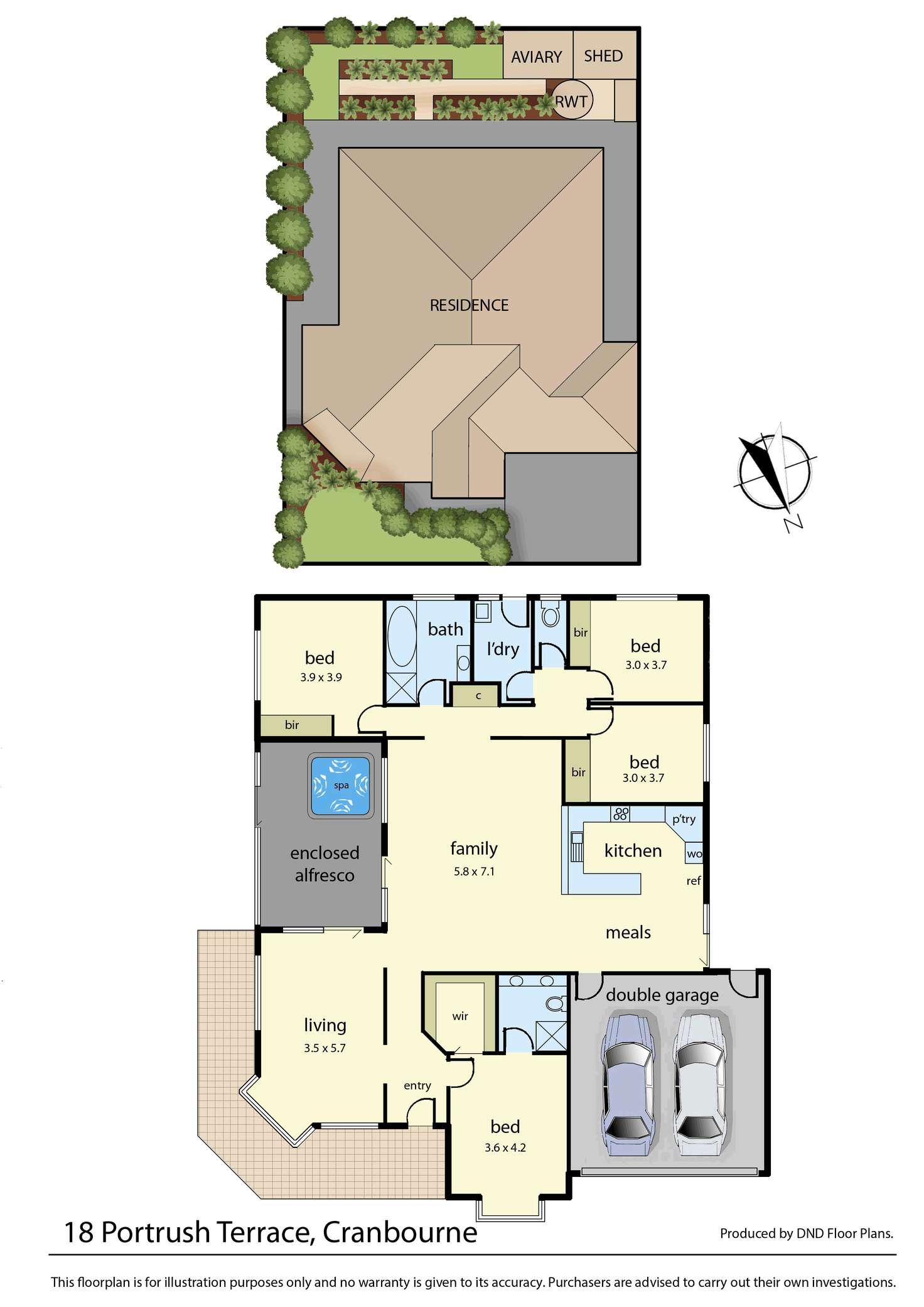 Floorplan of Homely house listing, 18 Portrush Terrace, Cranbourne VIC 3977