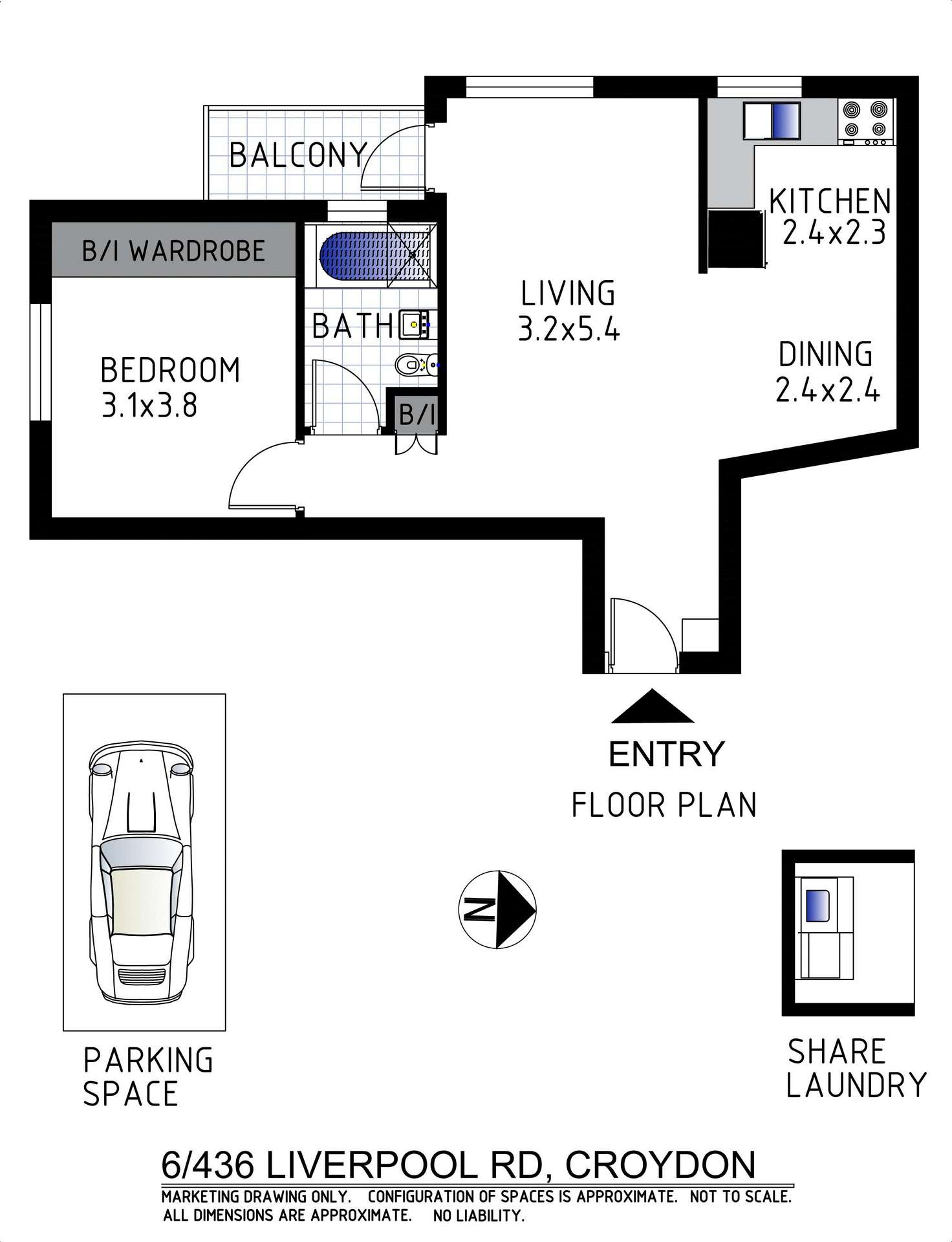 Floorplan of Homely apartment listing, 6/436 Liverpool Road, Croydon NSW 2132