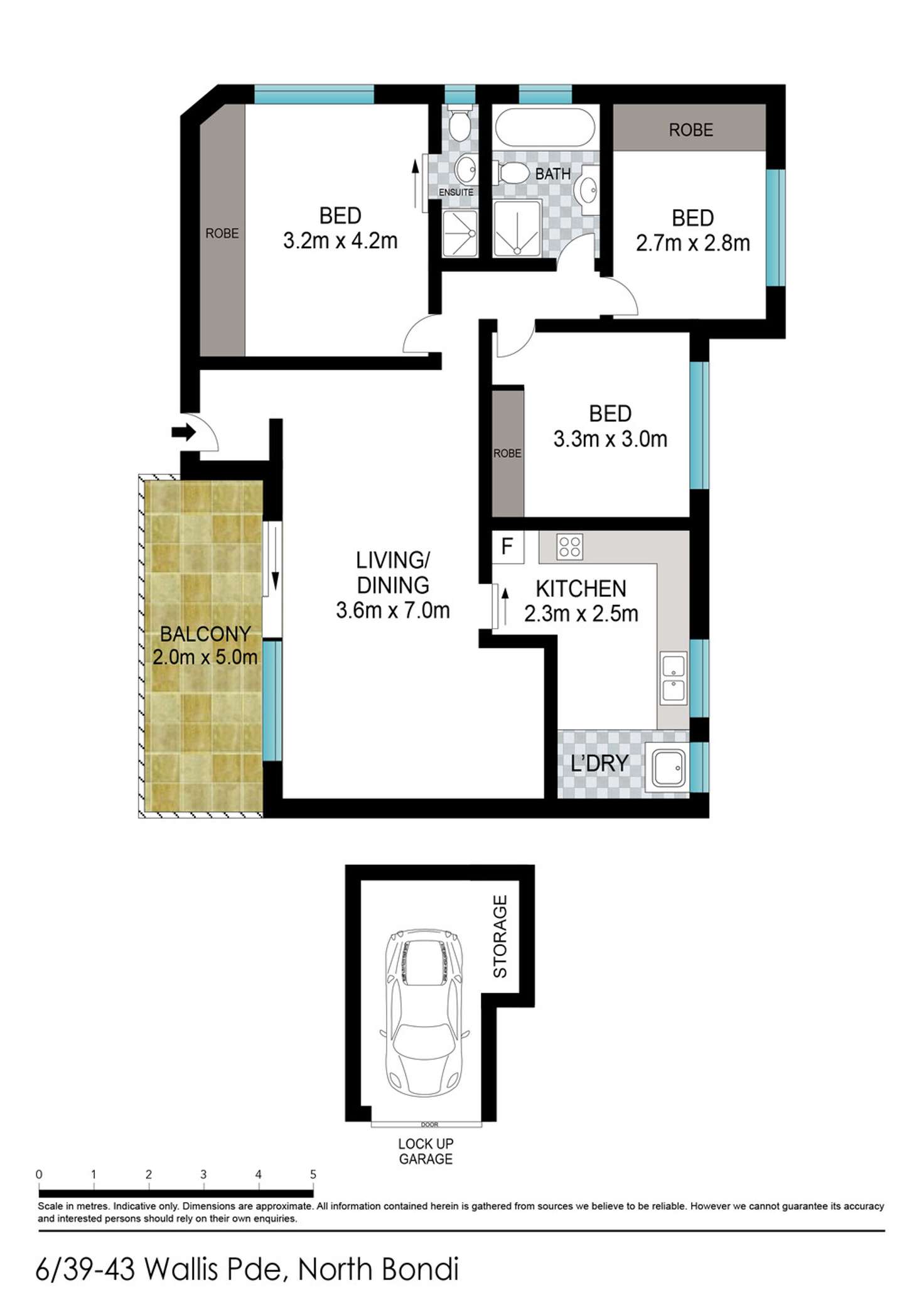Floorplan of Homely apartment listing, 6/39-43 Wallis Parade, North Bondi NSW 2026
