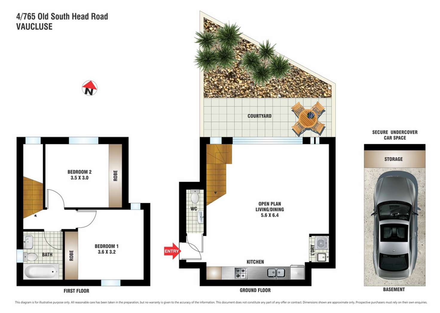 Floorplan of Homely apartment listing, 4/765 Old South Head Road, Vaucluse NSW 2030