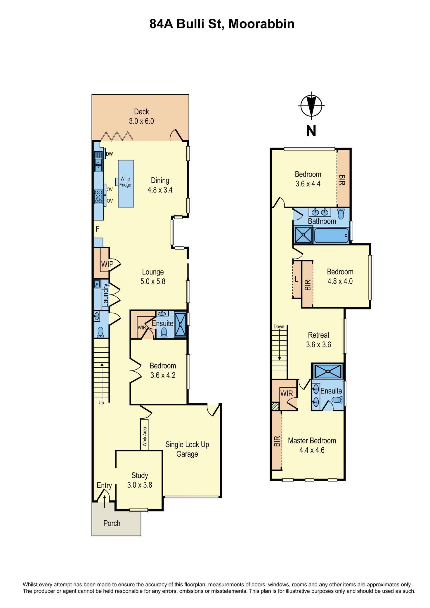 Floorplan of Homely townhouse listing, 84A Bulli Street, Moorabbin VIC 3189