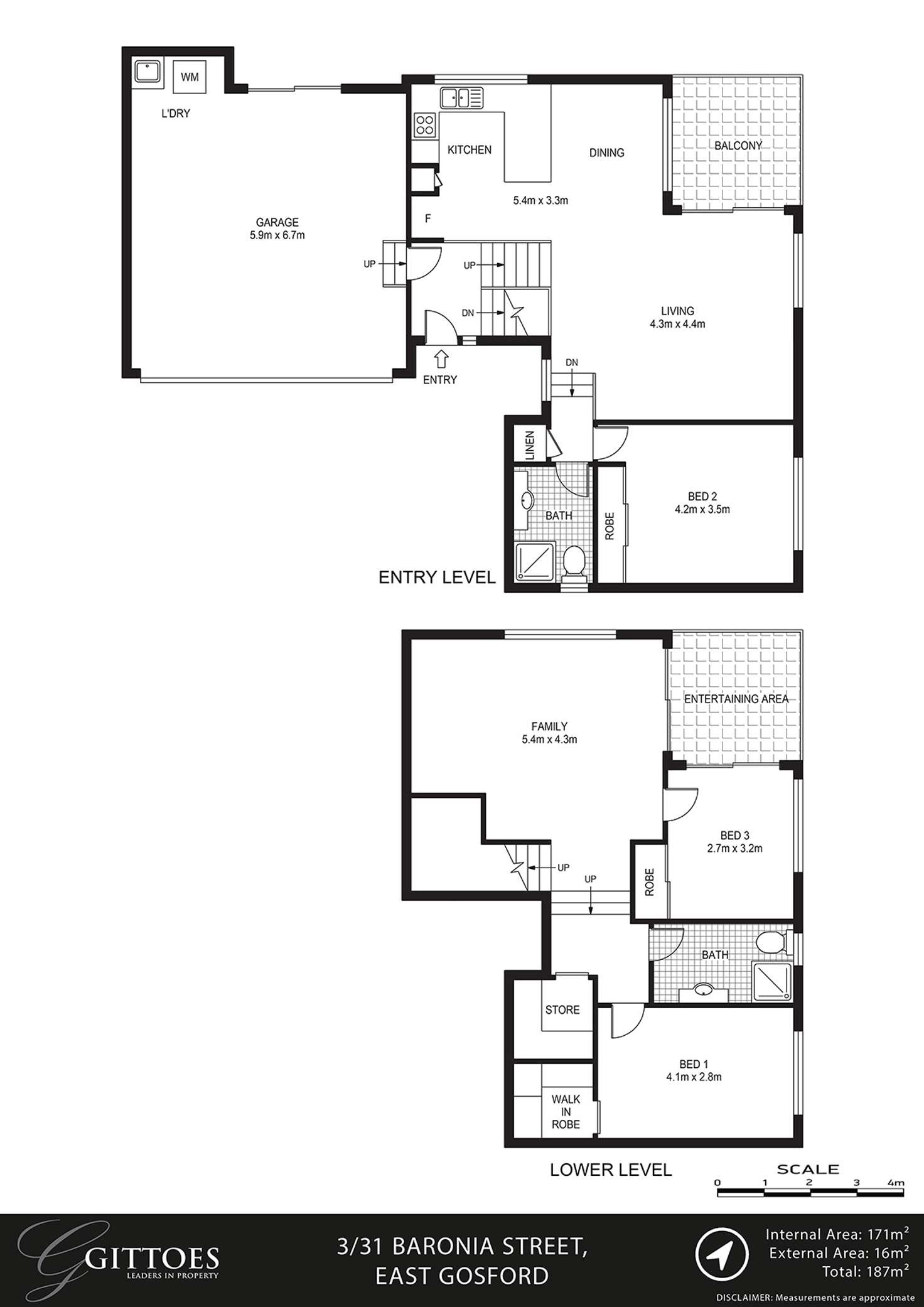 Floorplan of Homely townhouse listing, 3/31 Boronia Street, East Gosford NSW 2250