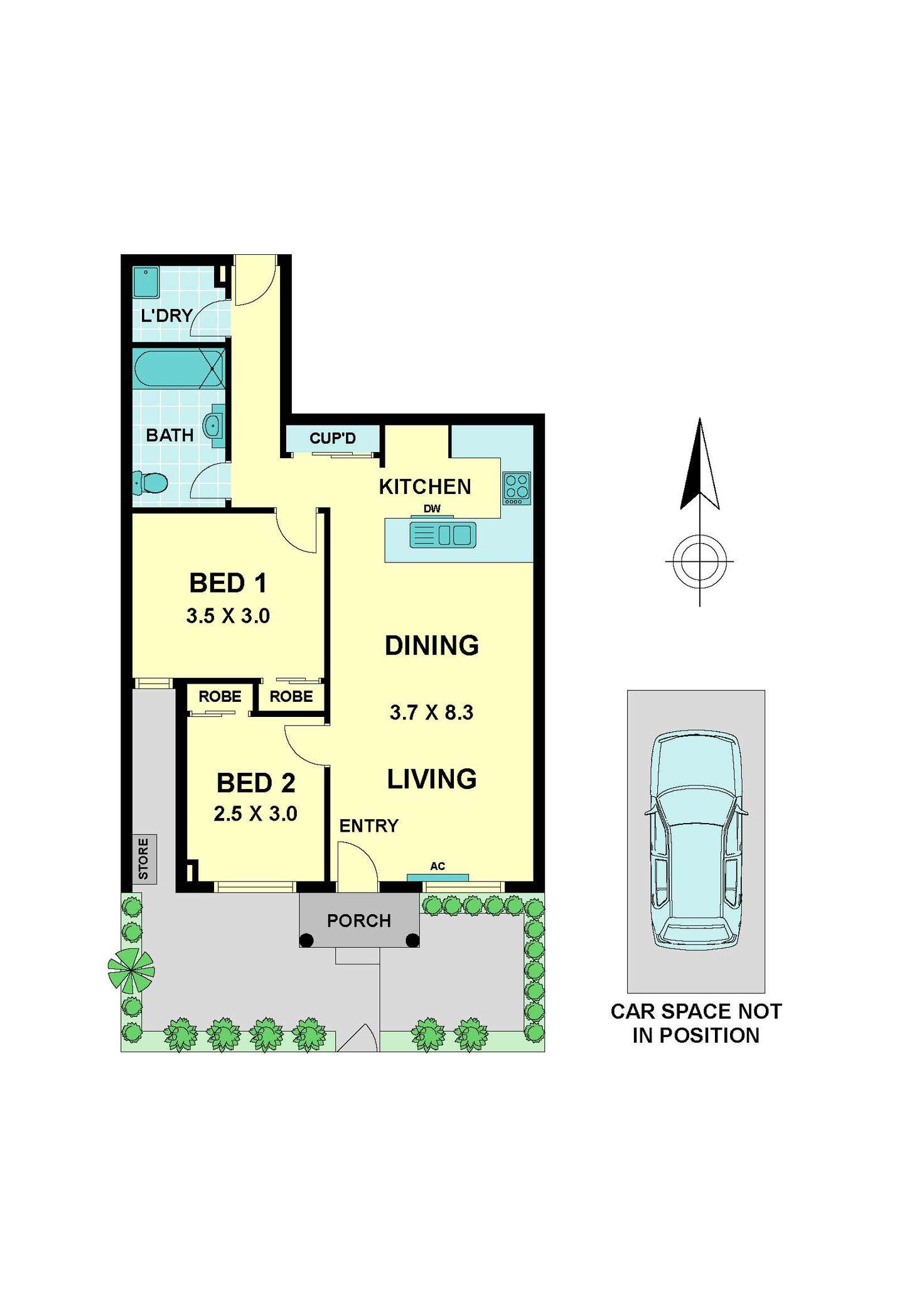 Floorplan of Homely apartment listing, 2/829 Mt Alexander Road, Moonee Ponds VIC 3039