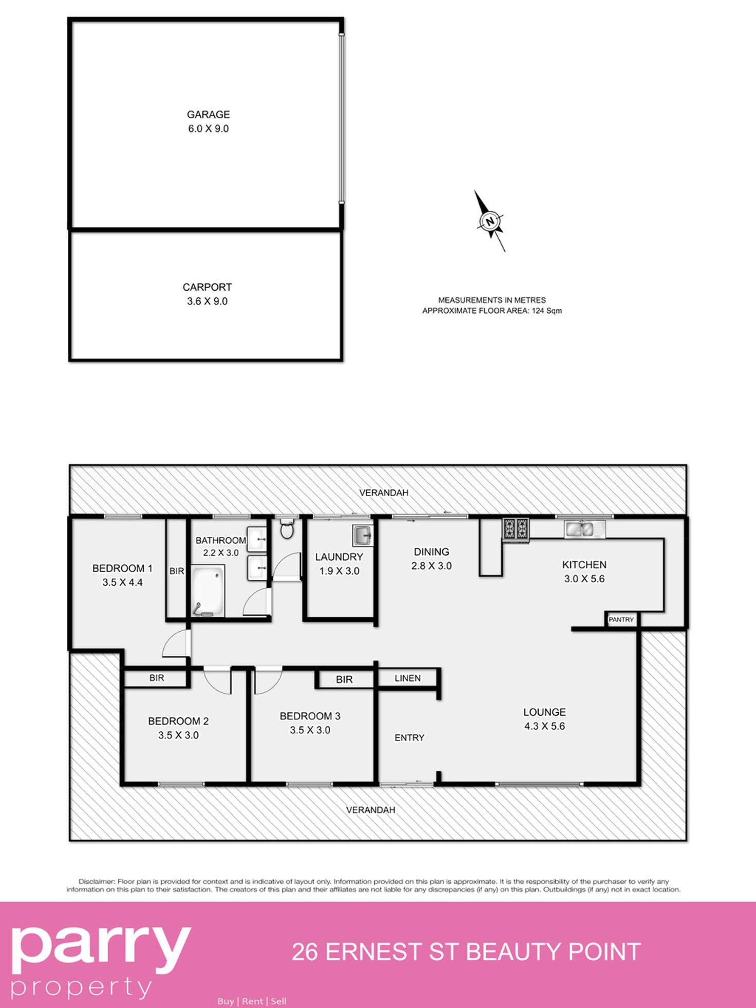 Floorplan of Homely house listing, 26 Ernest Street, Beauty Point TAS 7270