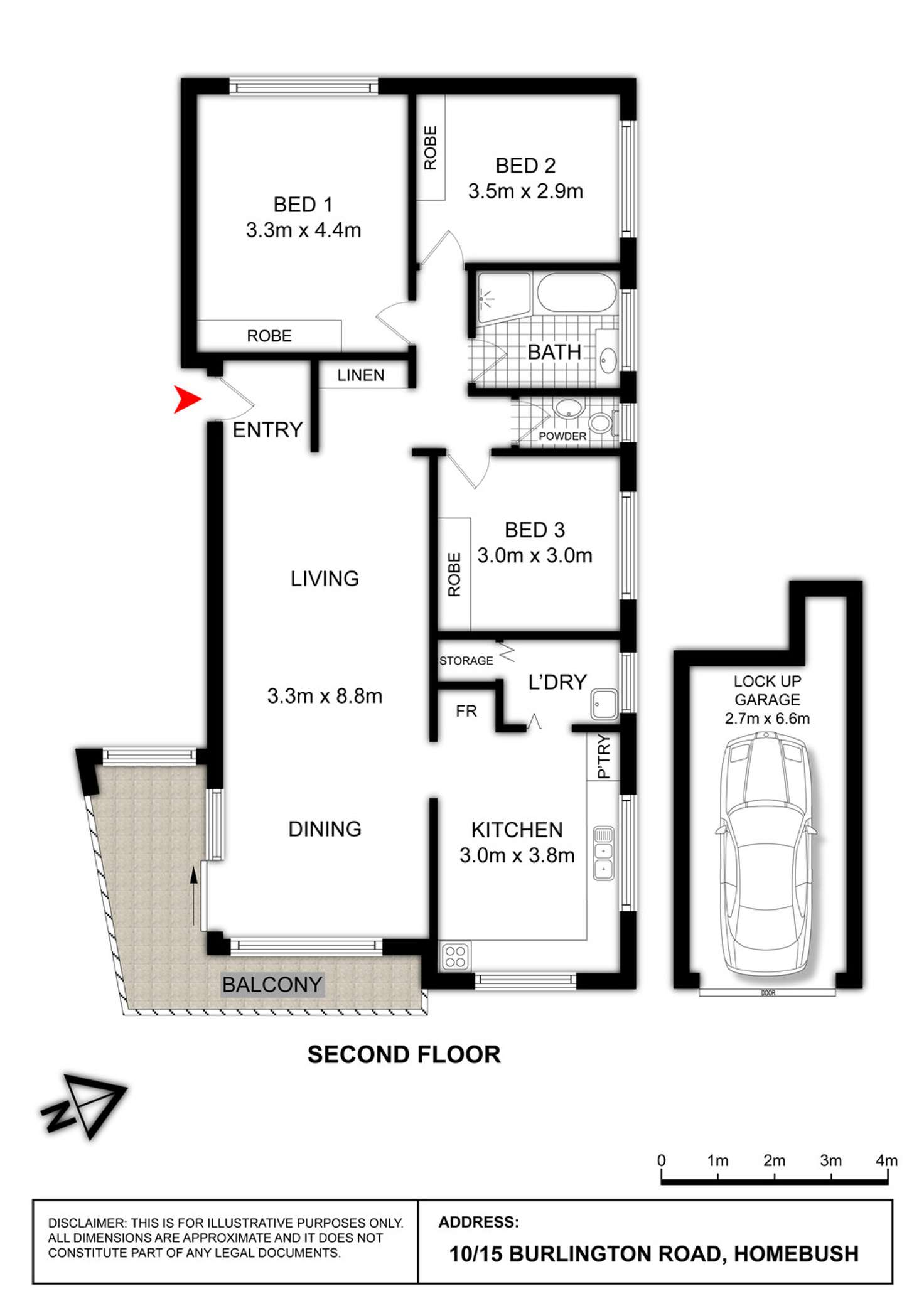 Floorplan of Homely apartment listing, 10/15 Burlington Road, Homebush NSW 2140