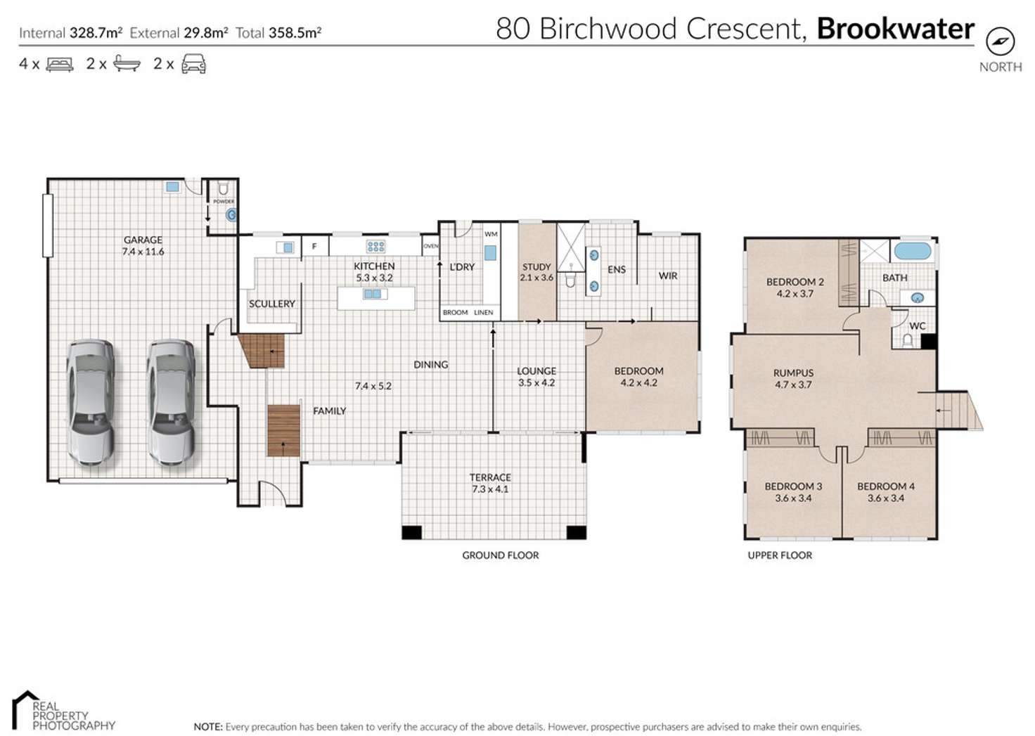 Floorplan of Homely house listing, 80 Birchwood Crescent, Brookwater QLD 4300