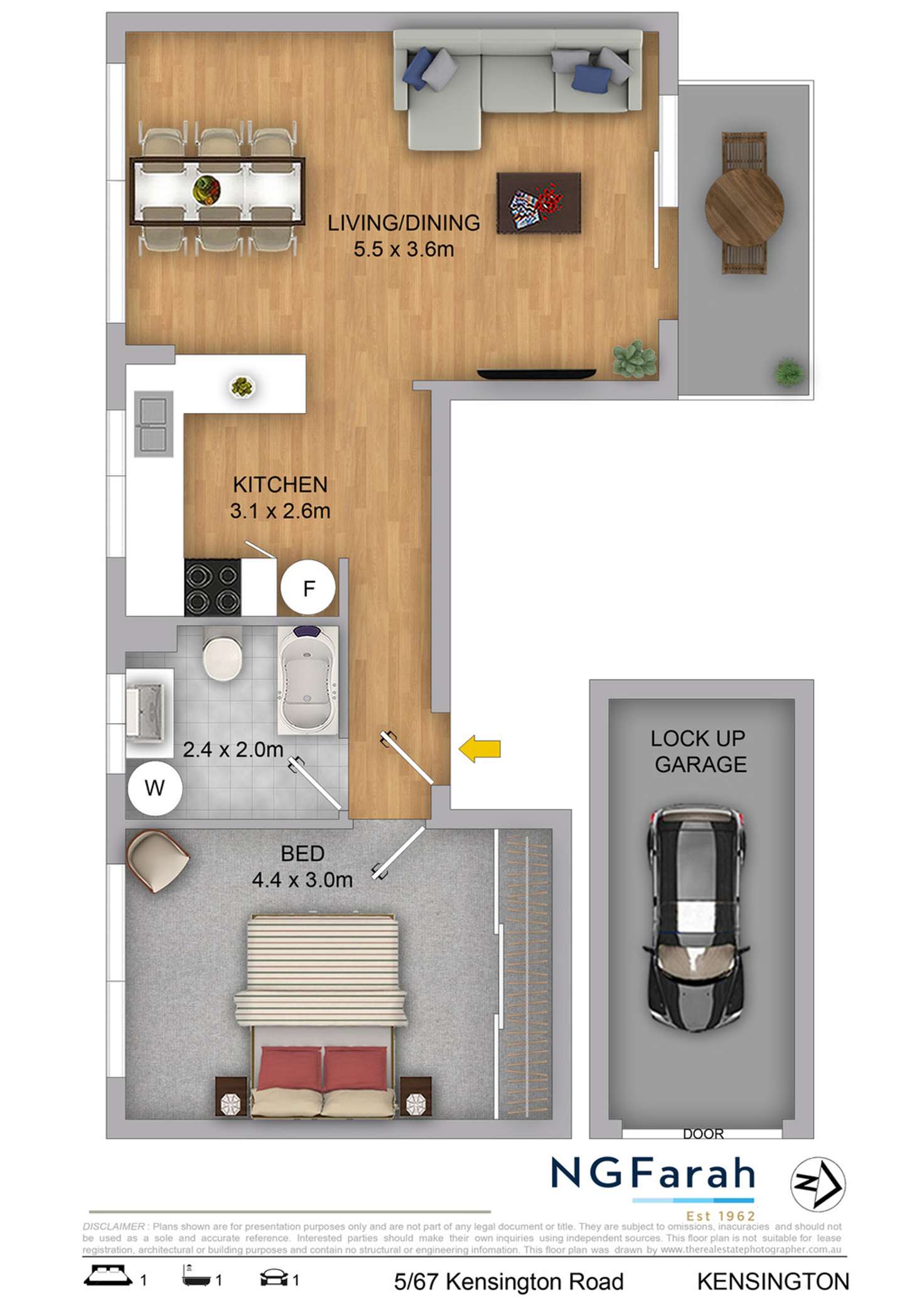 Floorplan of Homely unit listing, 5/67 Kensington Road, Kensington NSW 2033