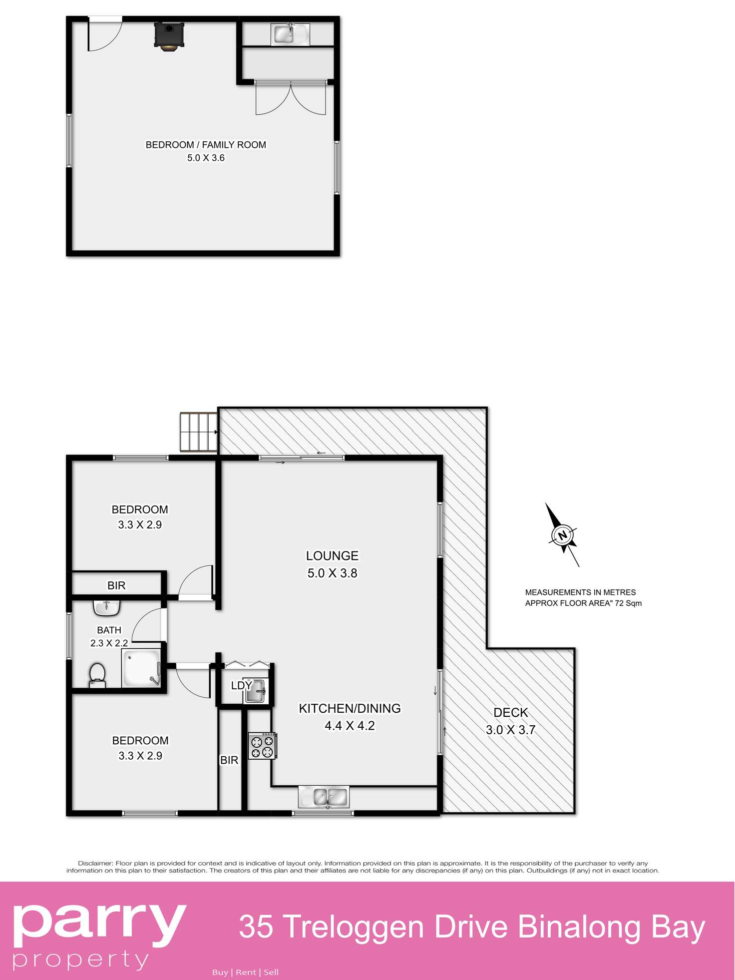Floorplan of Homely house listing, 35 Treloggen Drive, Binalong Bay TAS 7216