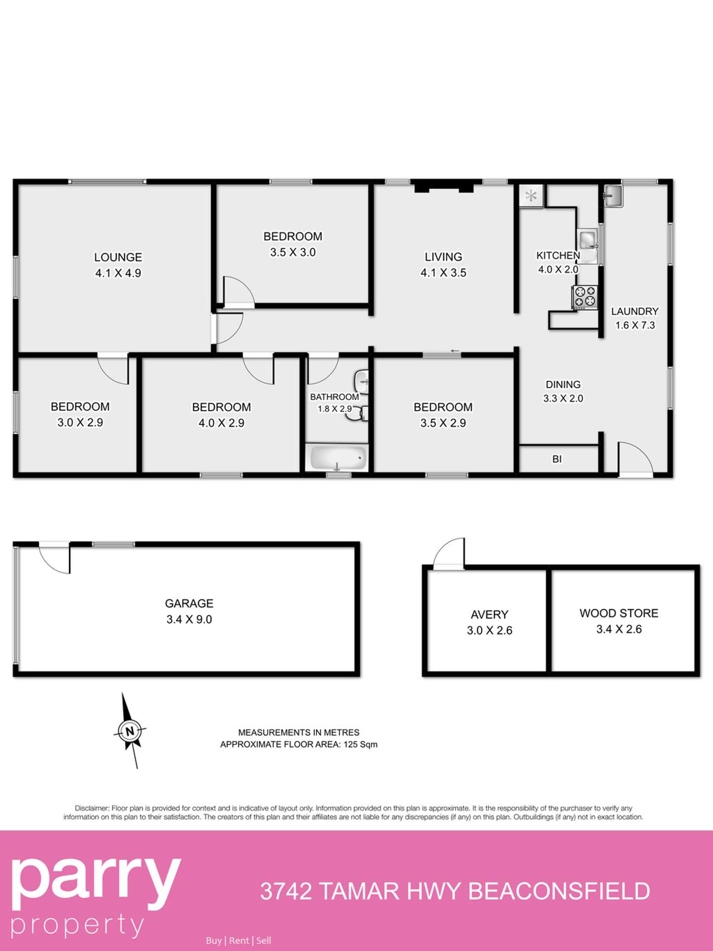 Floorplan of Homely house listing, 3742 West Tamar Highway, Beaconsfield TAS 7270