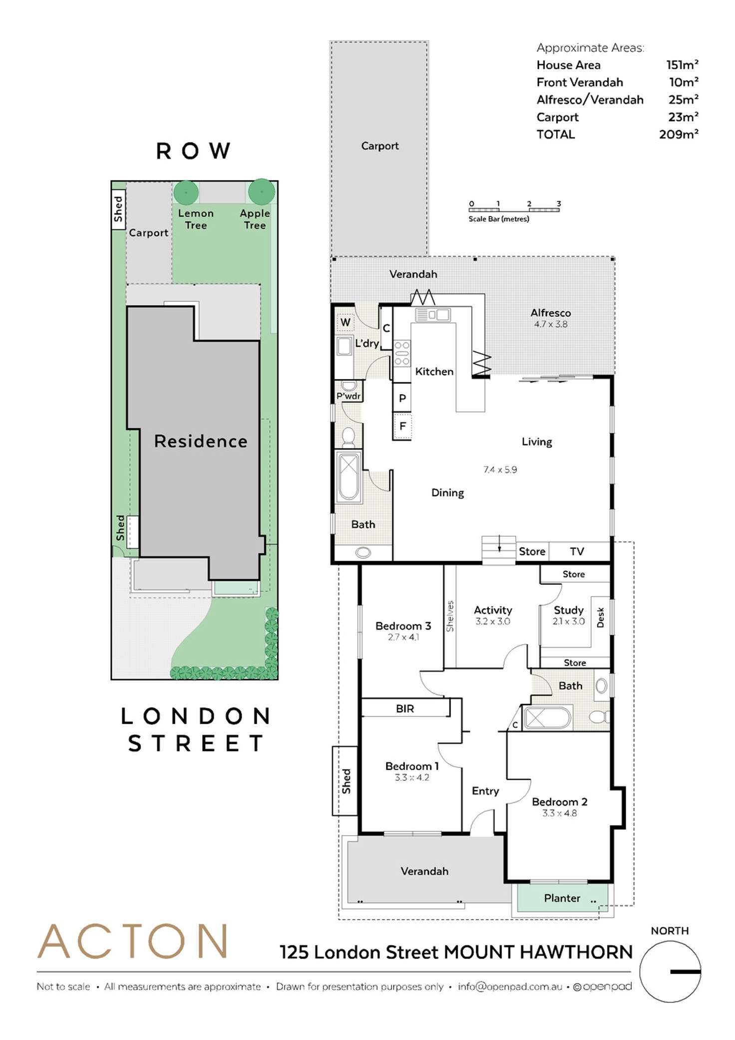 Floorplan of Homely house listing, 125 London Street, Mount Hawthorn WA 6016