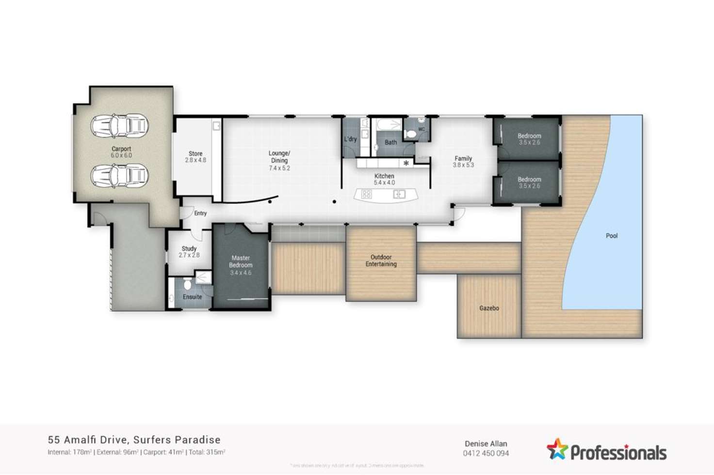 Floorplan of Homely house listing, 55 Amalfi Drive, Isle Of Capri QLD 4217