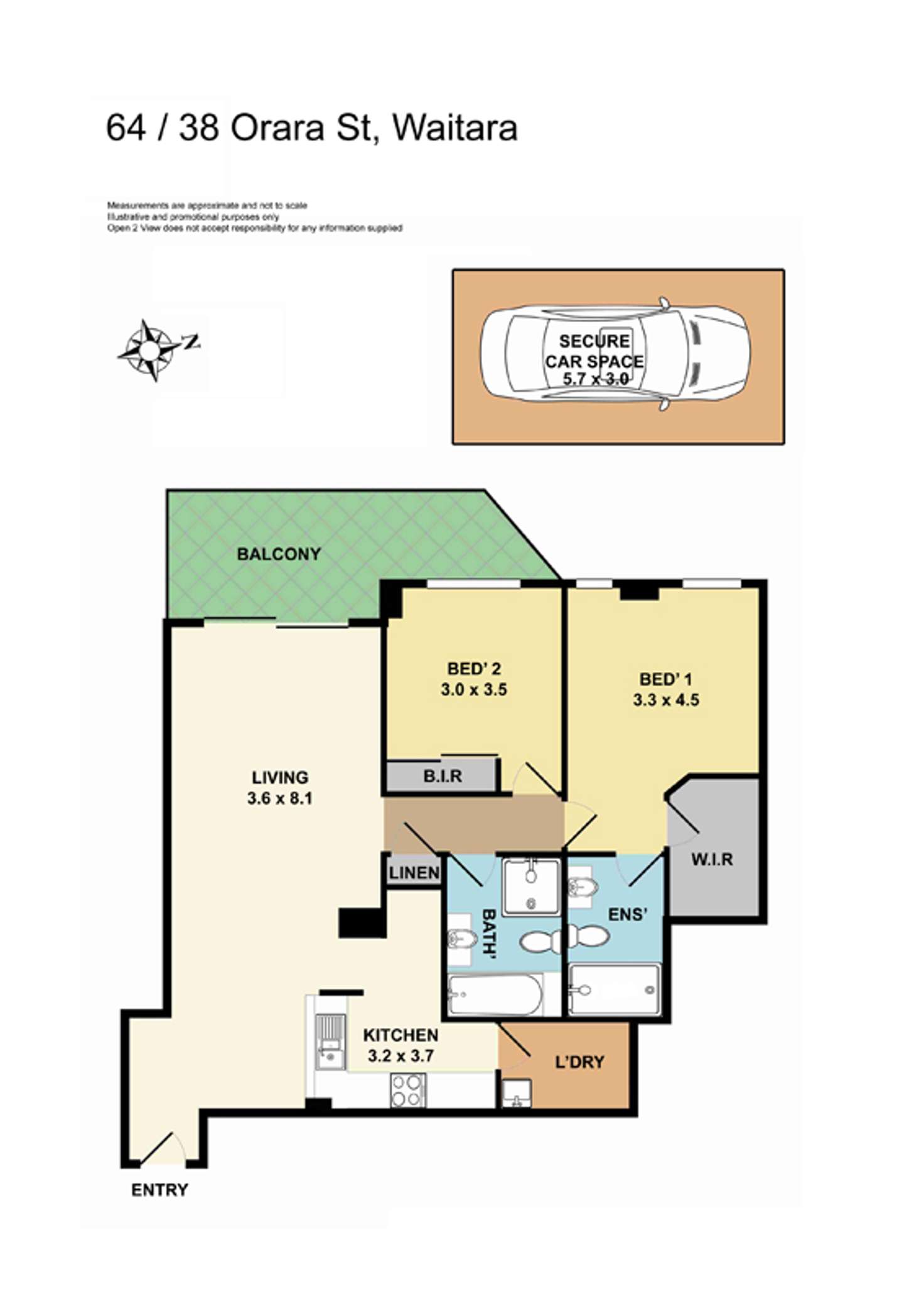 Floorplan of Homely apartment listing, 64/38 Orara Street, Waitara NSW 2077