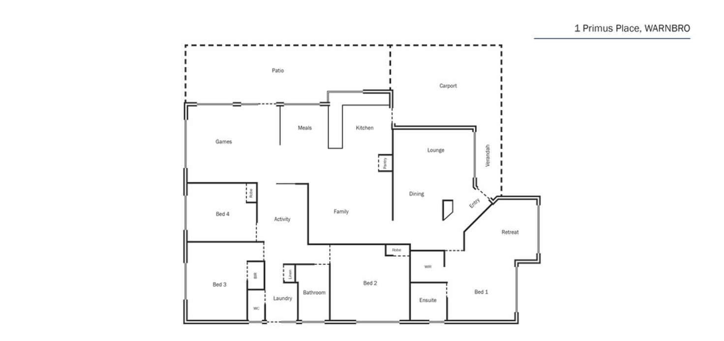 Floorplan of Homely house listing, 1 Primus Place, Warnbro WA 6169