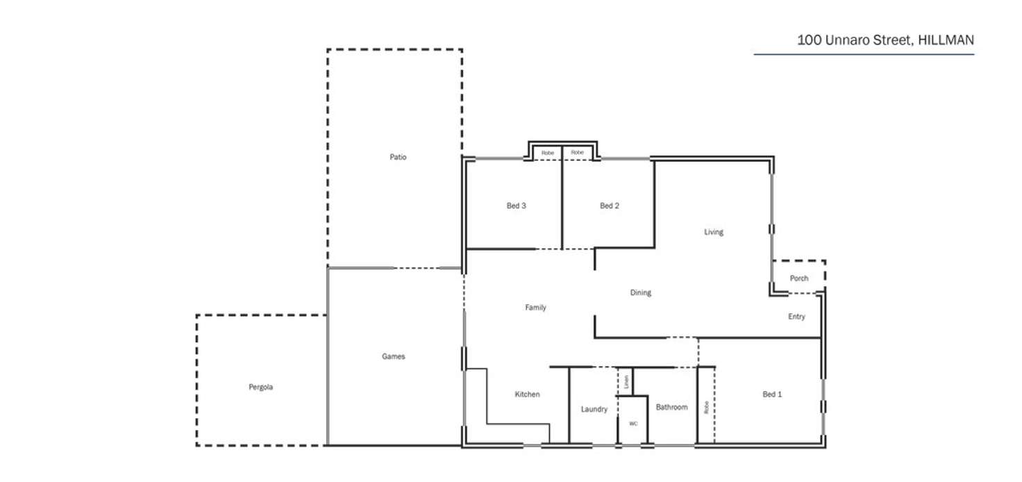 Floorplan of Homely house listing, 100 Unnaro Street, Hillman WA 6168