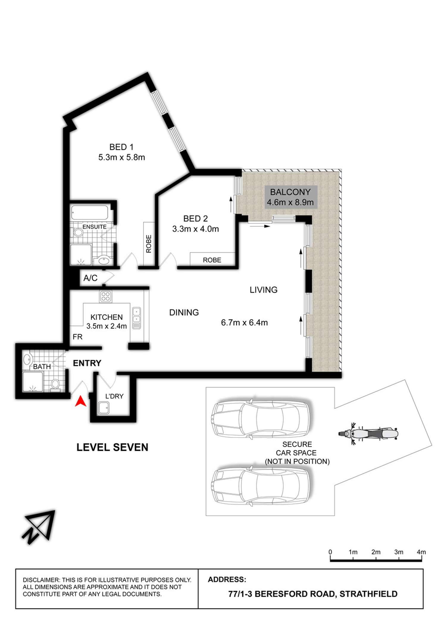 Floorplan of Homely apartment listing, 77/1-3 Beresford Road, Strathfield NSW 2135