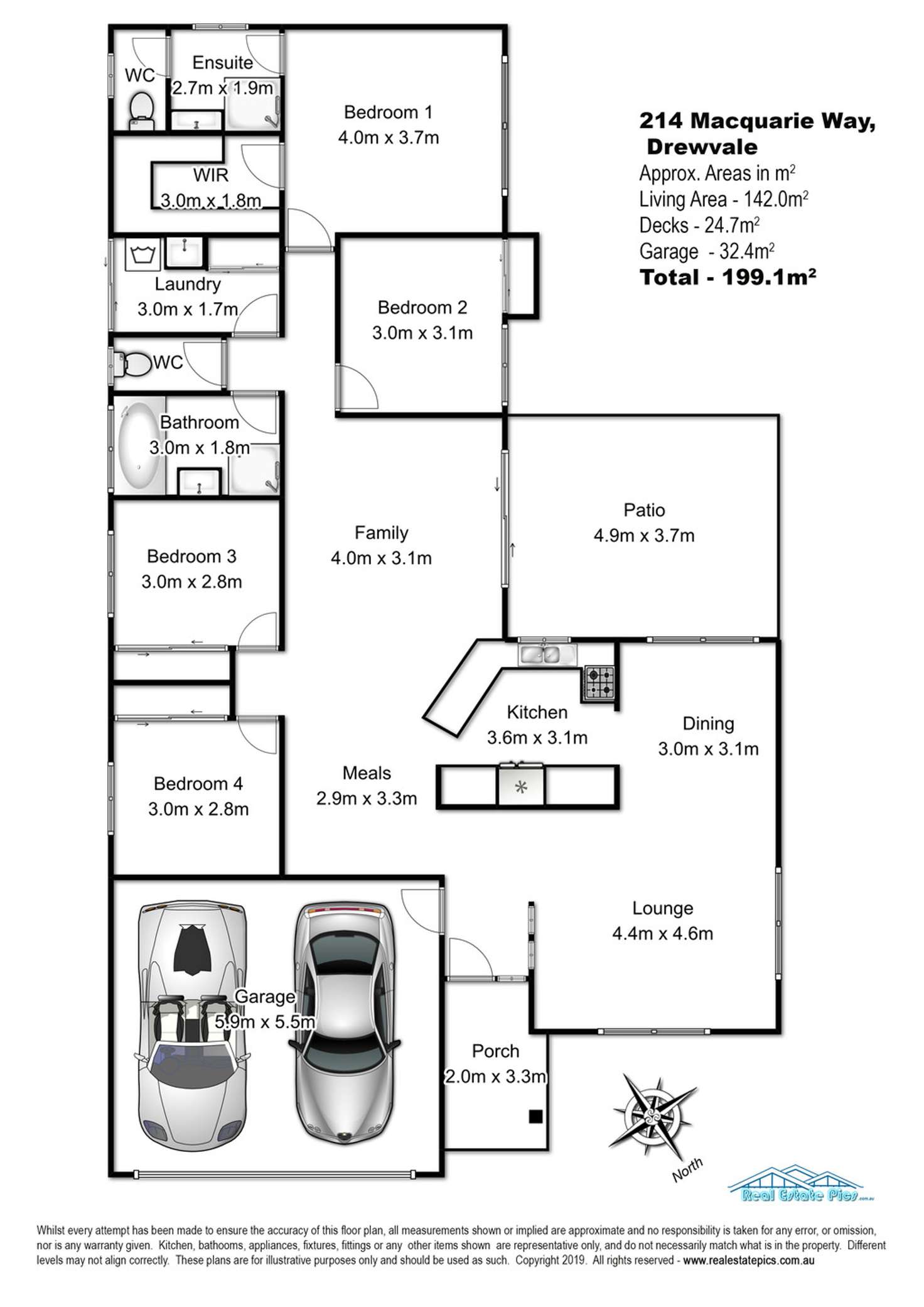 Floorplan of Homely house listing, 214 Macquarie Way, Drewvale QLD 4116