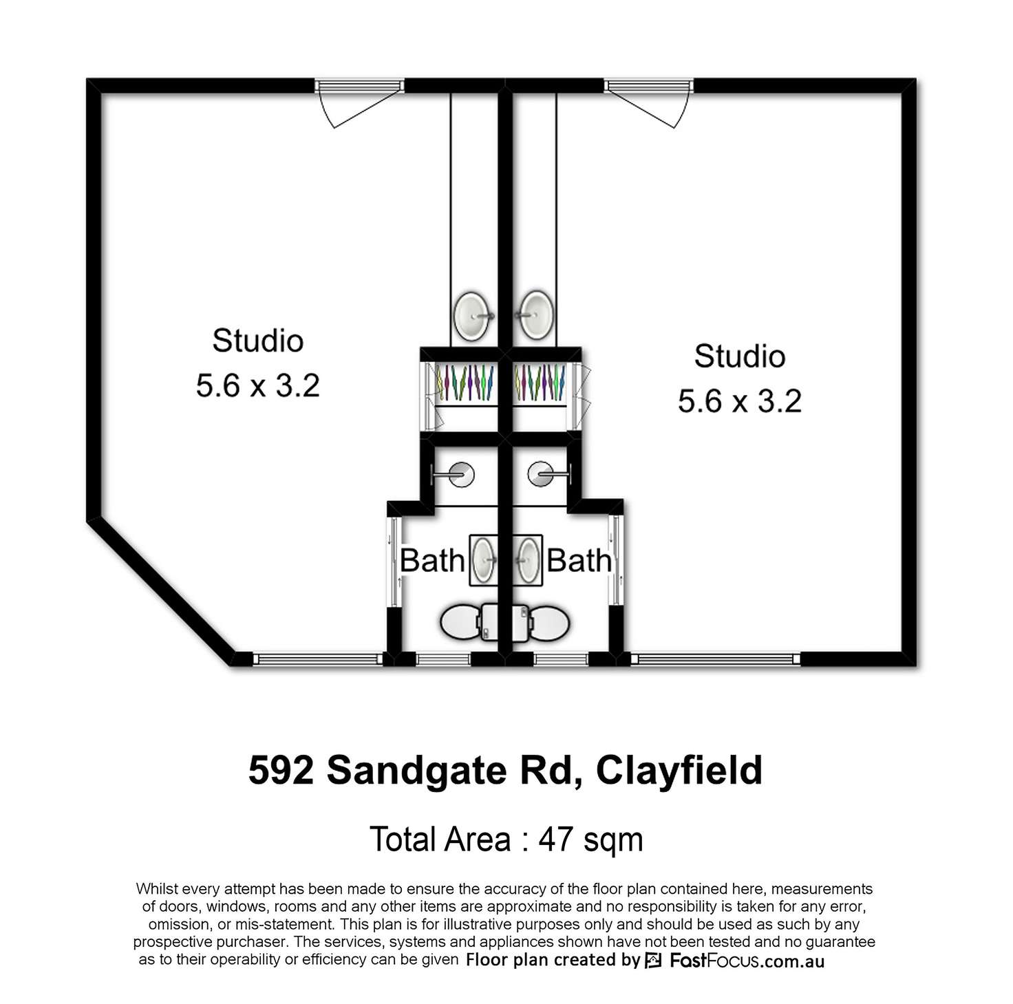 Floorplan of Homely apartment listing, 3/592 Sandgate Road, Clayfield QLD 4011