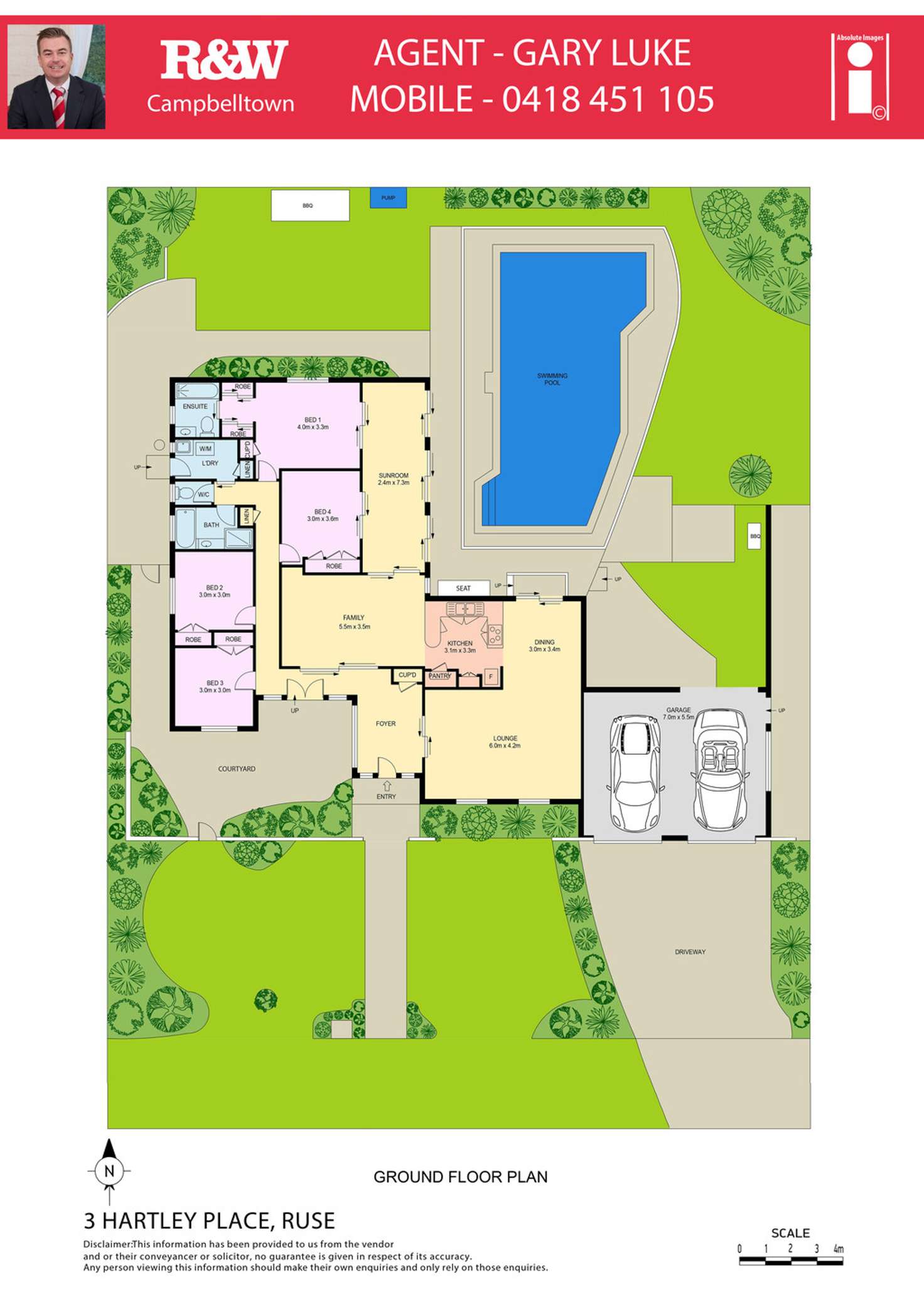 Floorplan of Homely house listing, 3 Hartley Place, Ruse NSW 2560