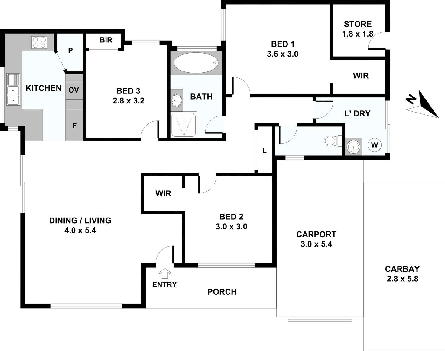 Floorplan of Homely villa listing, 45A Beatty Avenue, East Victoria Park WA 6101
