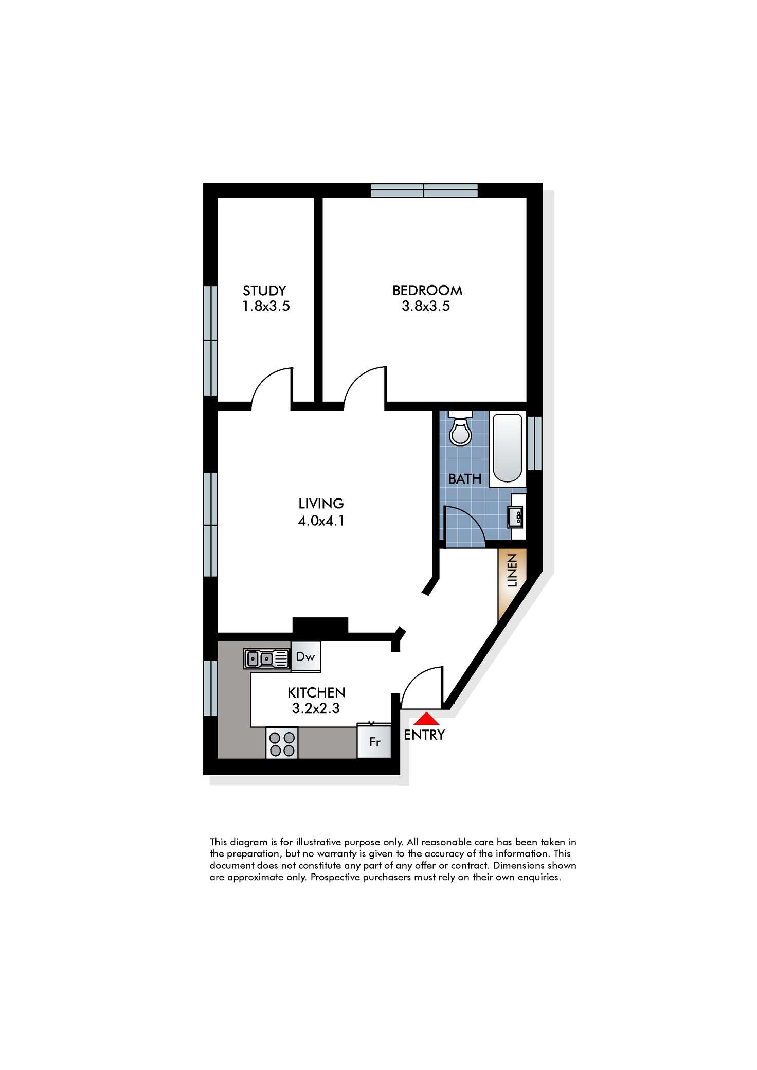 Floorplan of Homely apartment listing, 4/40 Blair Street, North Bondi NSW 2026
