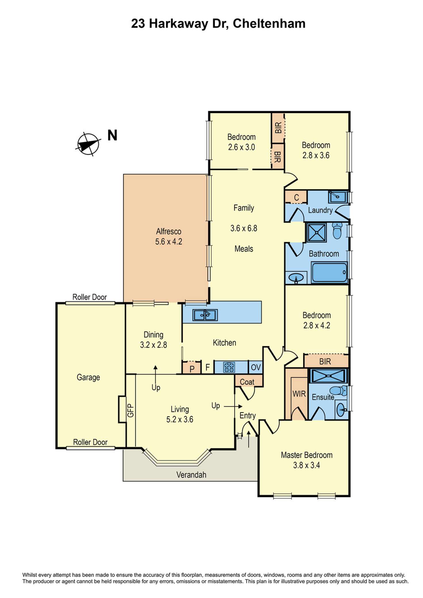 Floorplan of Homely house listing, 23 Harkaway Drive, Cheltenham VIC 3192