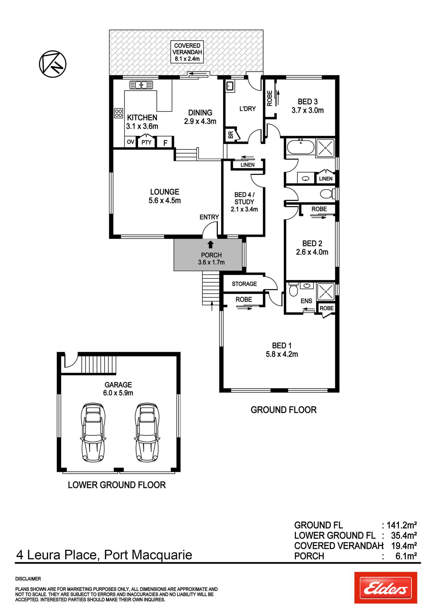 Floorplan of Homely house listing, 4 Leura Place, Port Macquarie NSW 2444