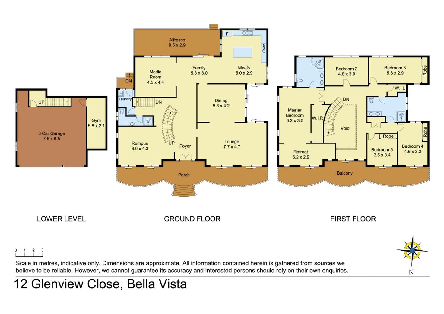 Floorplan of Homely house listing, 12 Glenview Close, Bella Vista NSW 2153