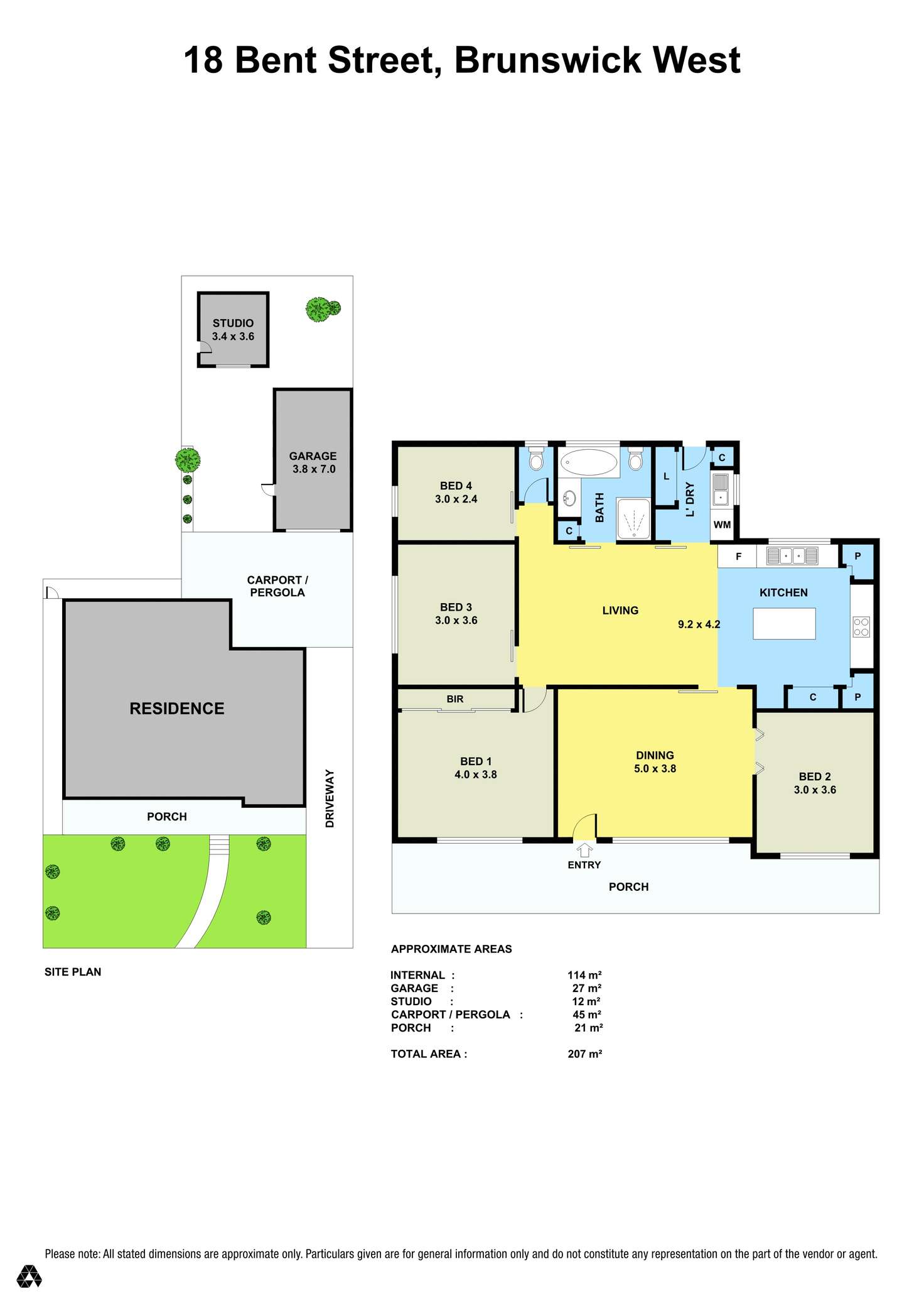 Floorplan of Homely house listing, 18 Bent Street, Brunswick West VIC 3055