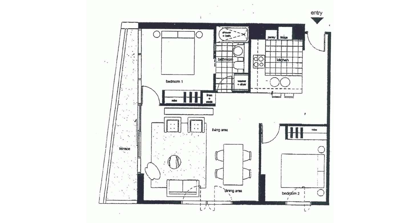 Floorplan of Homely apartment listing, 1211/620 Collins Street, Melbourne VIC 3000