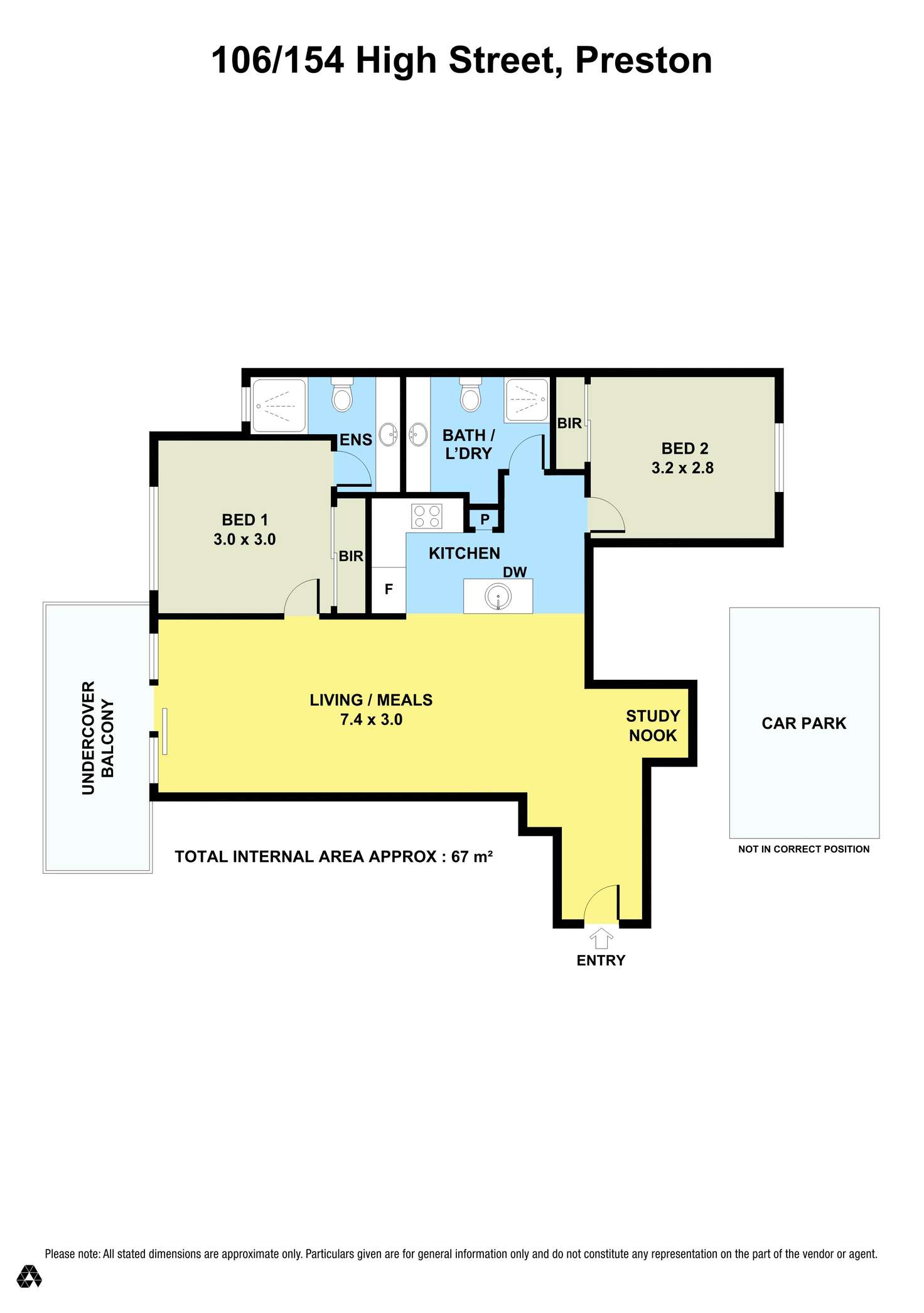 Floorplan of Homely apartment listing, 106/154 High Street, Preston VIC 3072