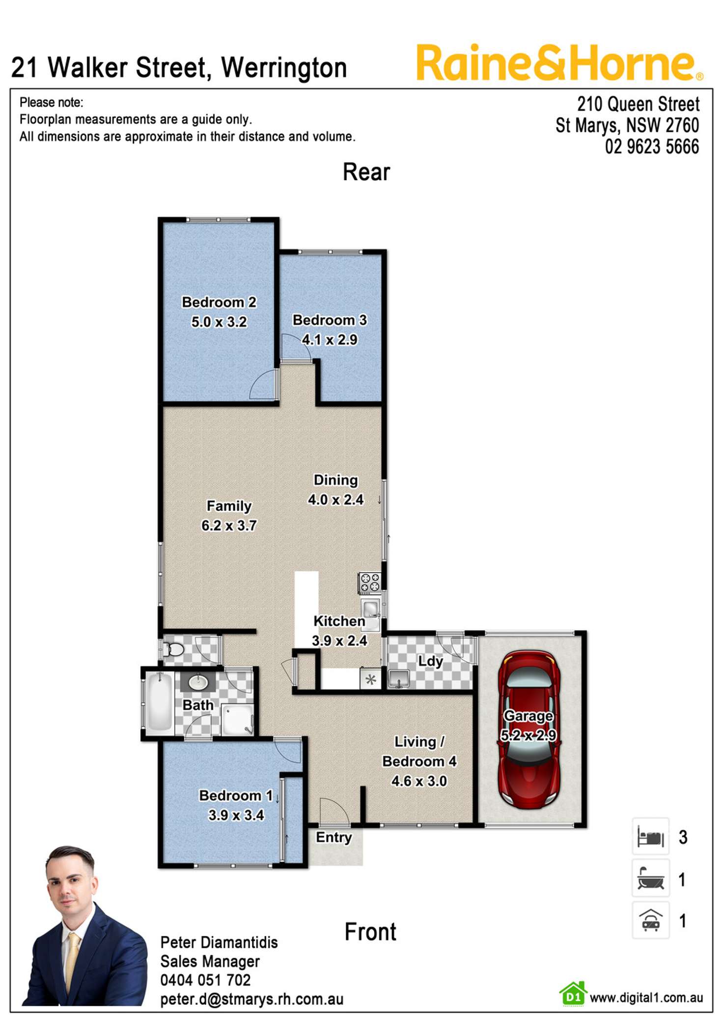 Floorplan of Homely house listing, 21 Walker Street, Werrington NSW 2747
