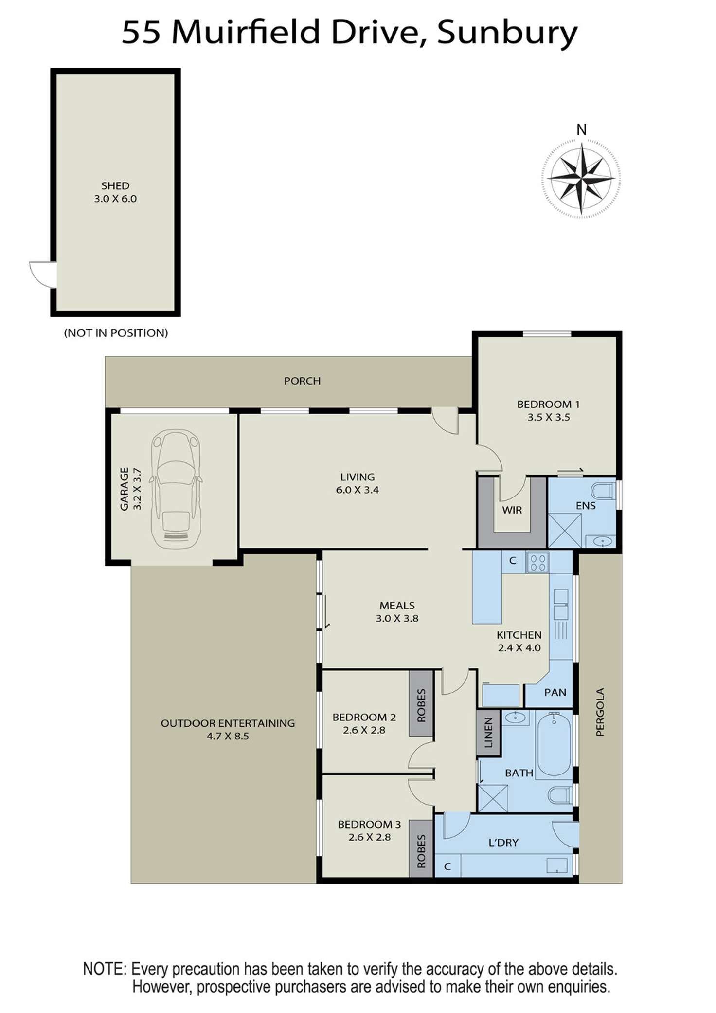 Floorplan of Homely house listing, 55 Muirfield Drive, Sunbury VIC 3429