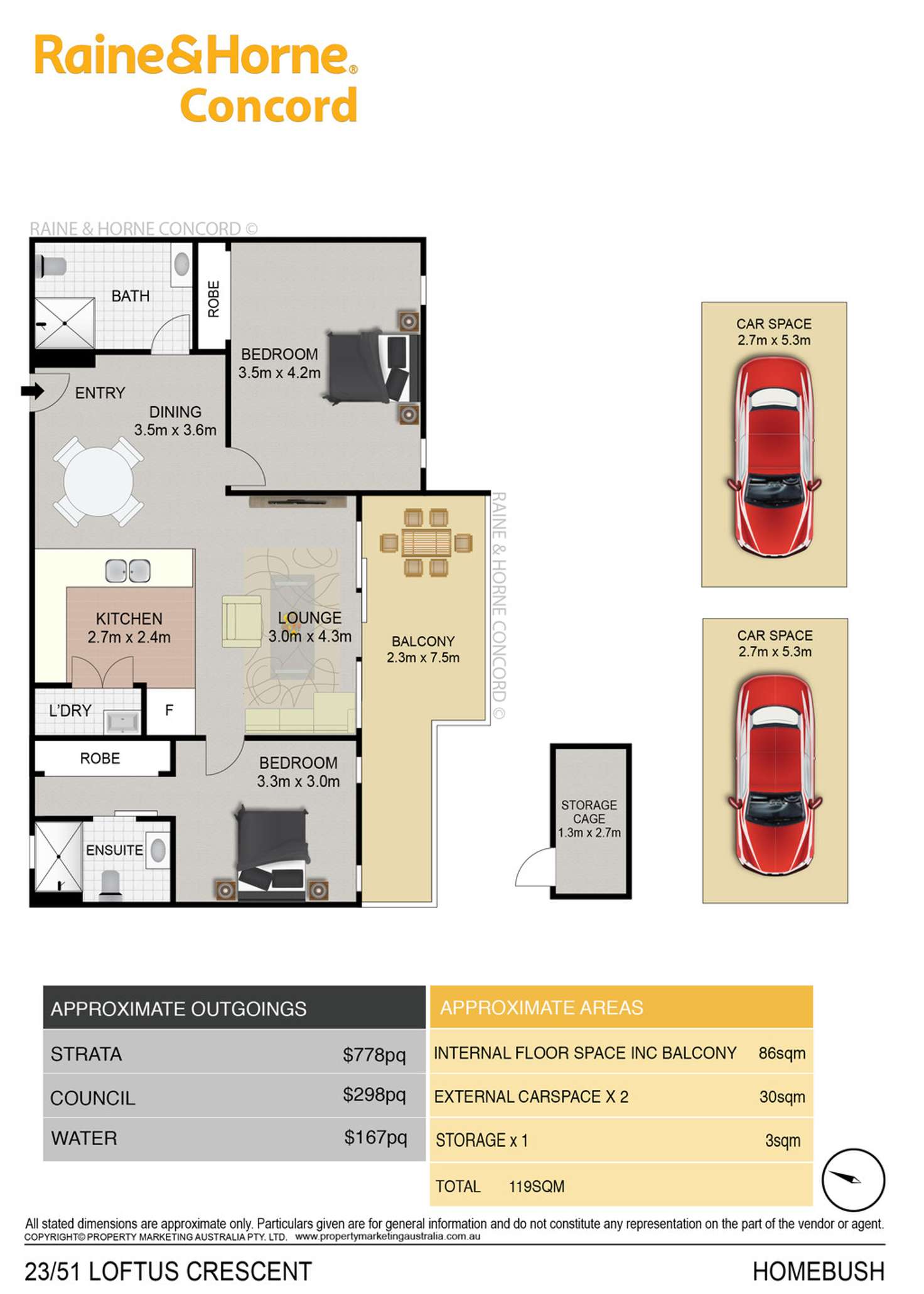 Floorplan of Homely apartment listing, 23/51 Loftus Crescent, Homebush NSW 2140