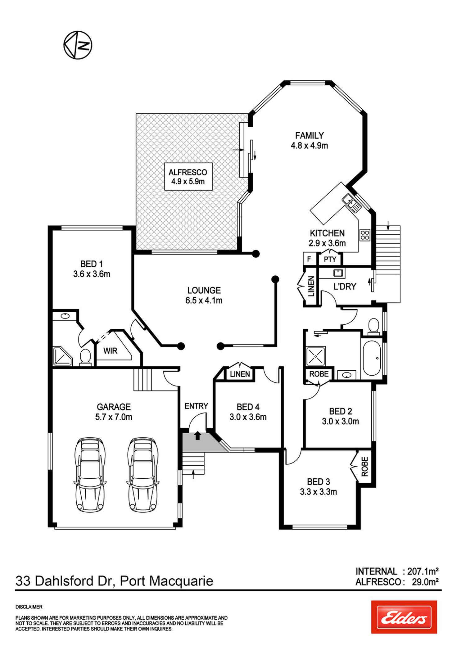Floorplan of Homely house listing, 33 Dahlsford Drive, Port Macquarie NSW 2444
