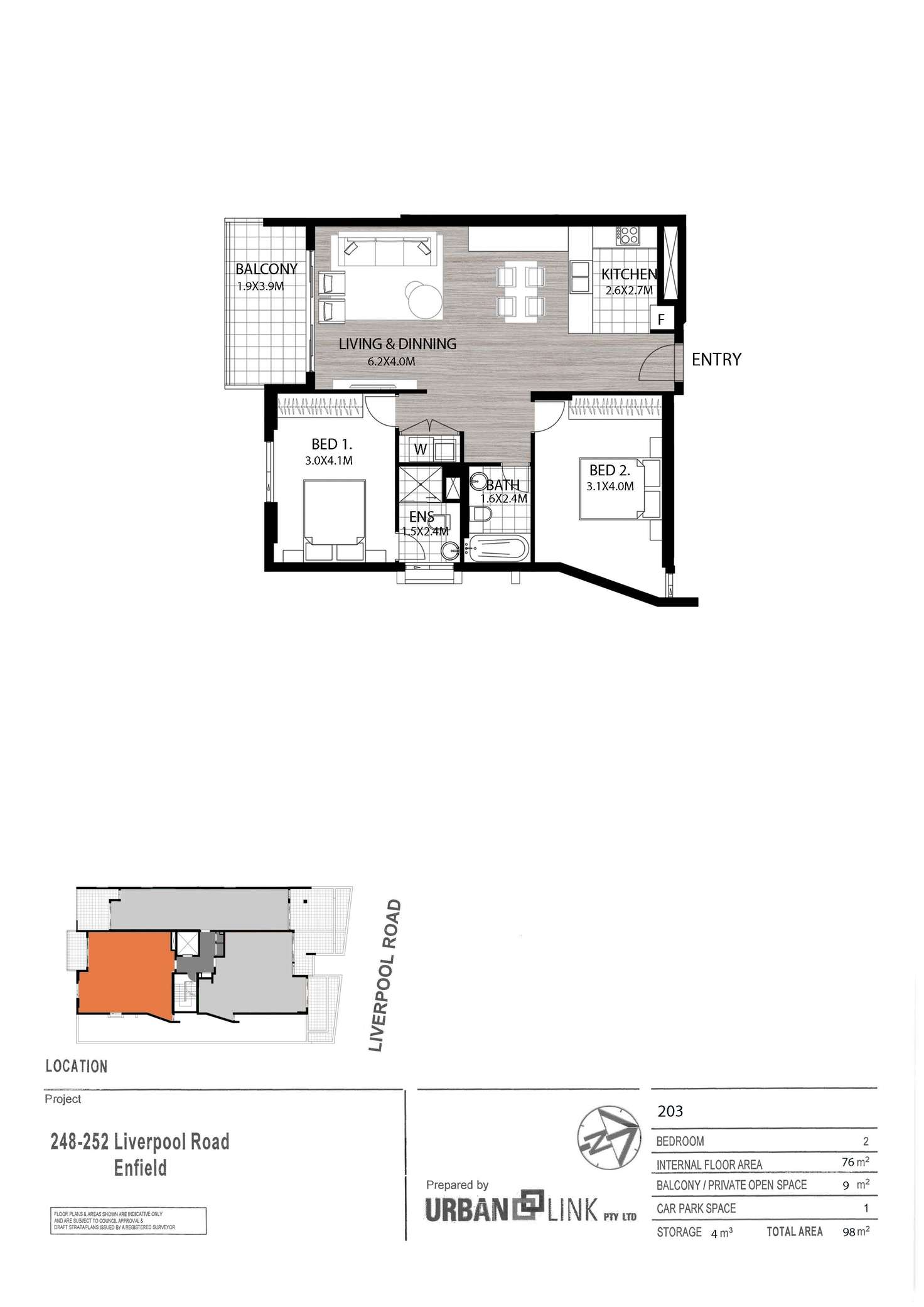 Floorplan of Homely unit listing, 201/248-252 Liverpool Road, Enfield NSW 2136