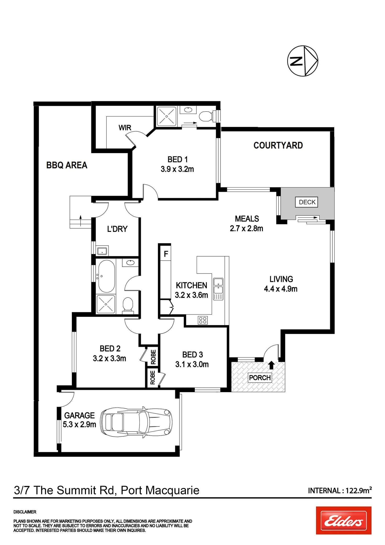 Floorplan of Homely villa listing, 3/7 The Summit Road, Port Macquarie NSW 2444