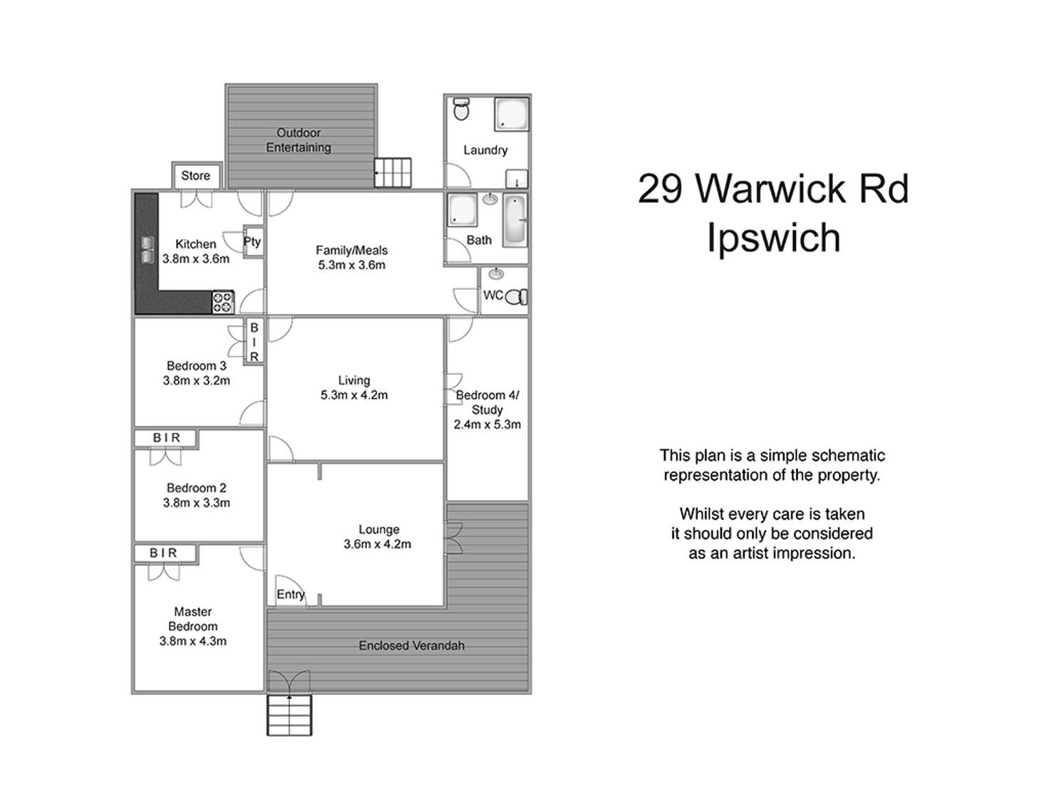 Floorplan of Homely house listing, 29 Warwick Road, Ipswich QLD 4305